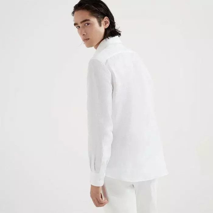 Brunello Cucinelli Shirt in White Size US M / EU 48-50 / 2 - 2 Thumbnail