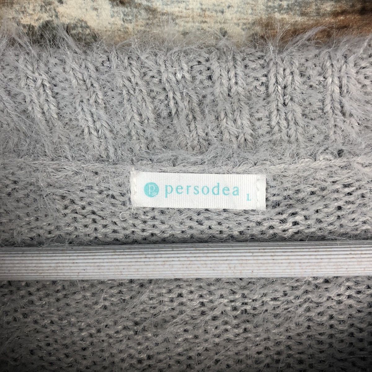 Japanese Brand DL Persodea Gray Turtle Neck Mohair Knitwear #C332 Size L / US 10 / IT 46 - 9 Thumbnail