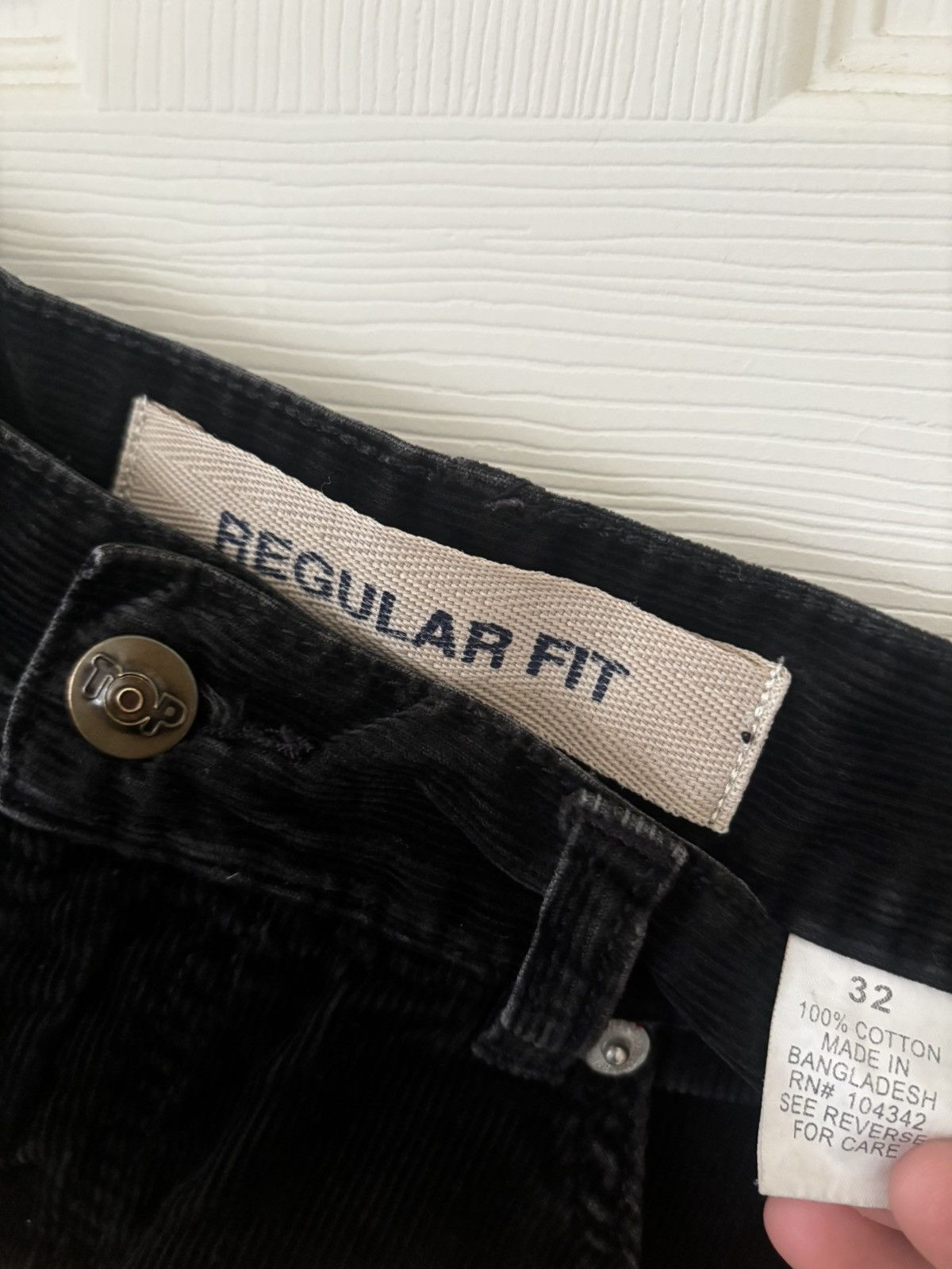 Topperz Topperz Straight Leg Black Courderoy Pants Size US 31 - 2 Thumbnail