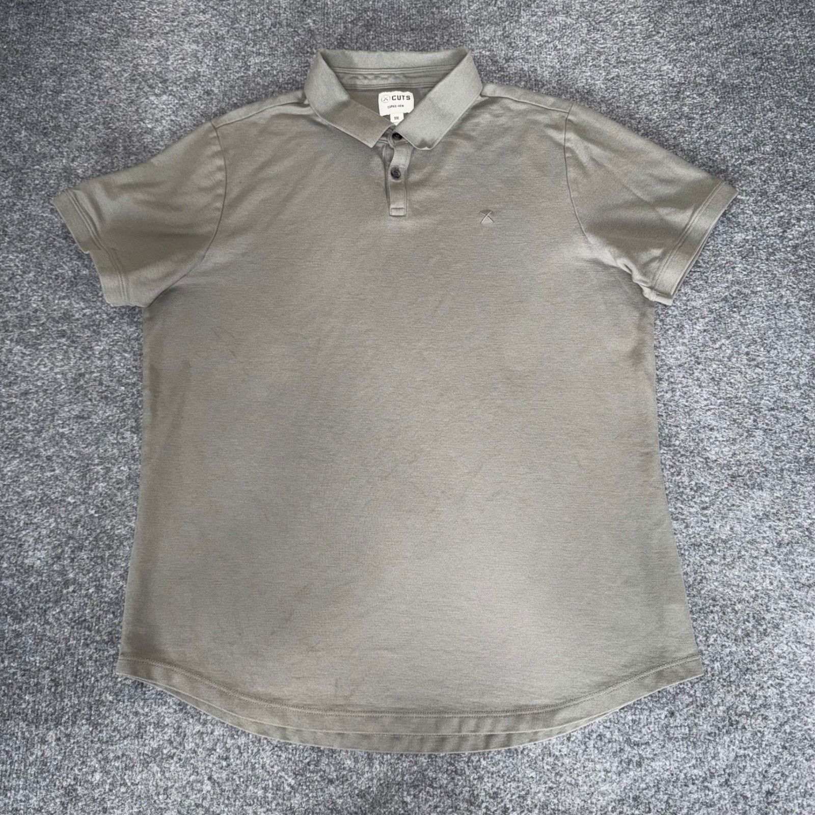 Other Cuts Polo Shirt Mens XXL Green Curve Hem Short Sleeve Casual Size US XXL / EU 58 / 5 - 1 Thumbnail