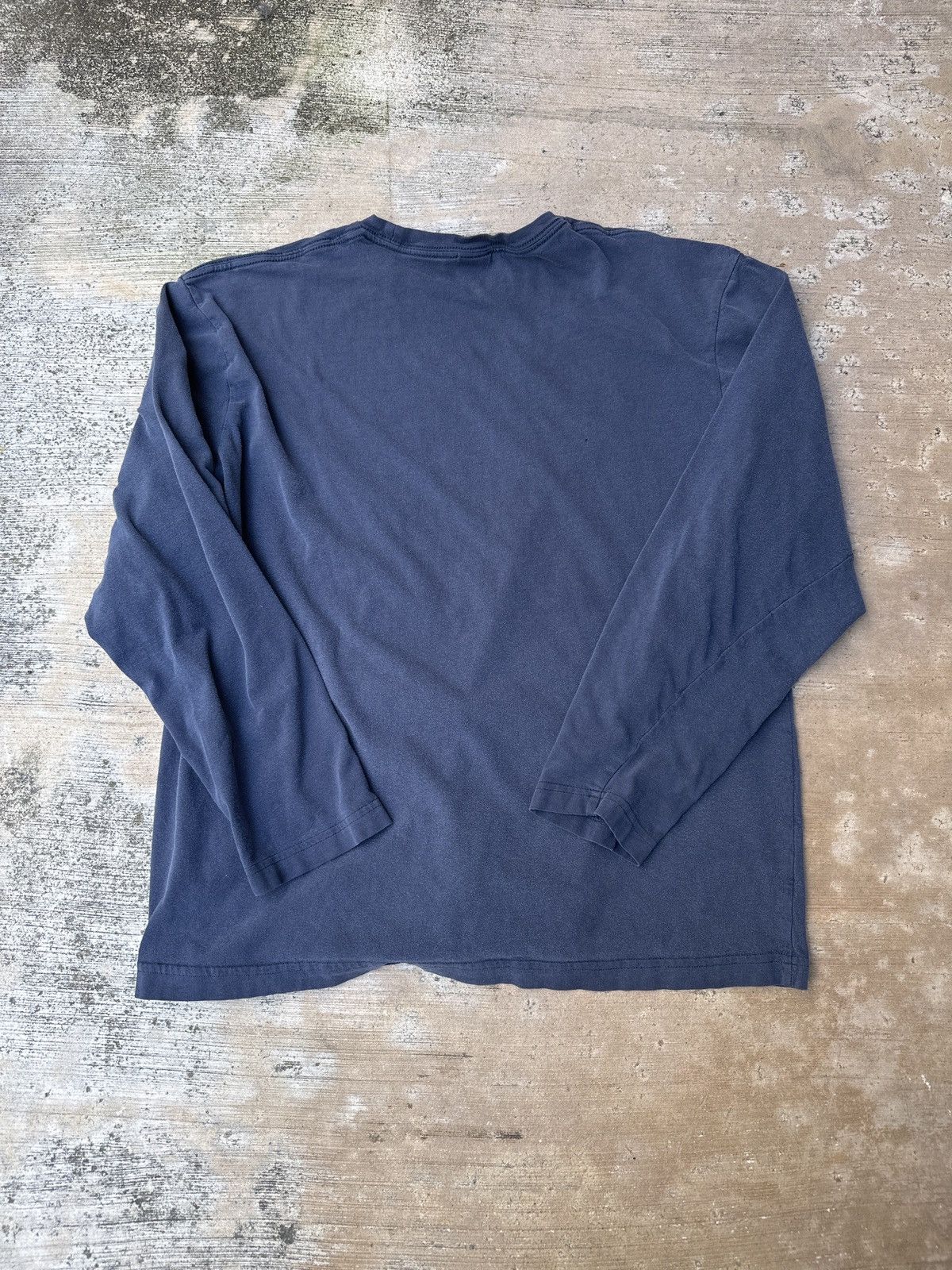 Old Navy × Vintage Y2k 2000s Navy Blue Old Navy Spellout Longsleeve Tshirt Size US L / EU 52-54 / 3 - 3 Thumbnail