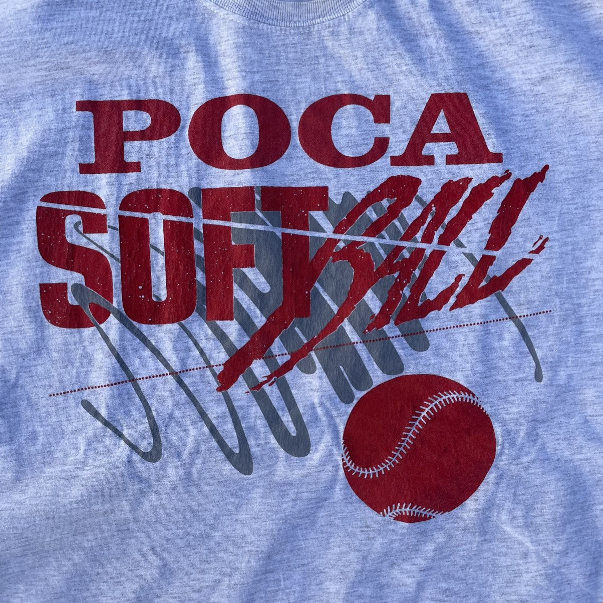 Vintage Vintage T-shirts Poca Softball 90s Big Logo Y2K USA Style Size US XL / EU 56 / 4 - 6 Thumbnail