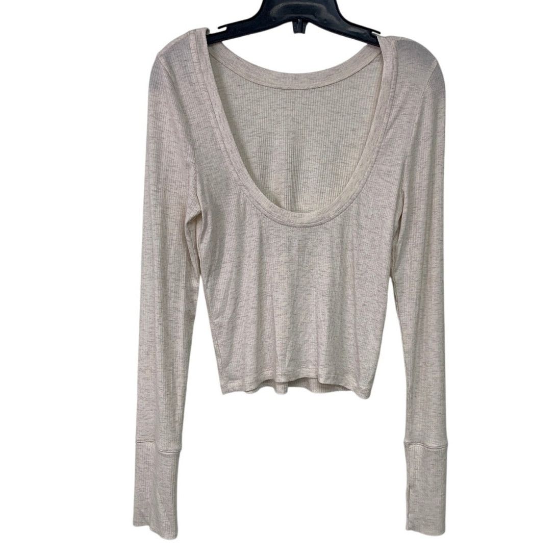 American Eagle Outfitters New Aerie Long Sleeve Scoop Back Thumb Hole Ribbed Top Size S / US 4 / IT 40 - 4 Thumbnail