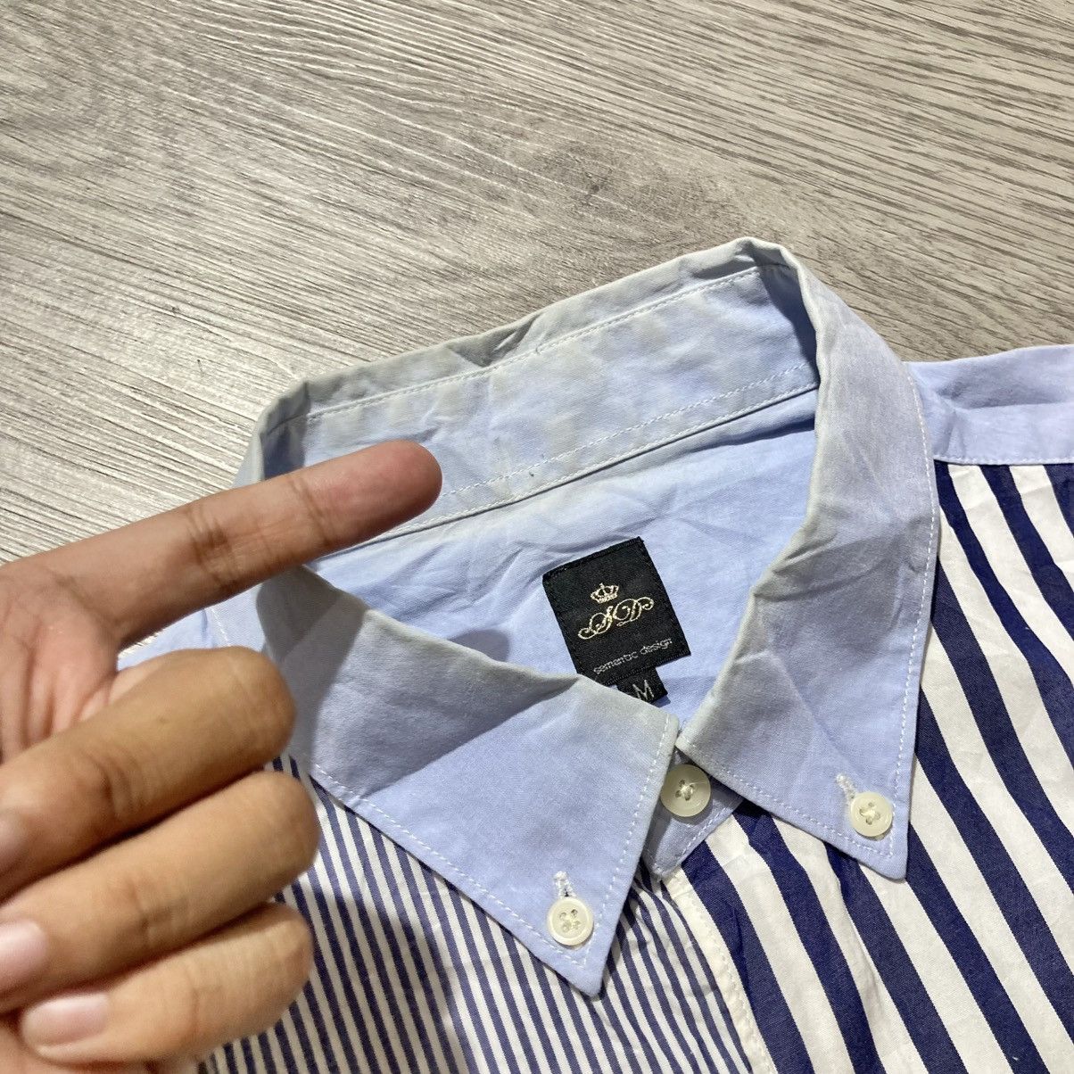 semanticdesign 2000s Semanticdesign Stripe Pattern Shirt CDG Style Designer Size US M / EU 48-50 / 2 - 8 Thumbnail