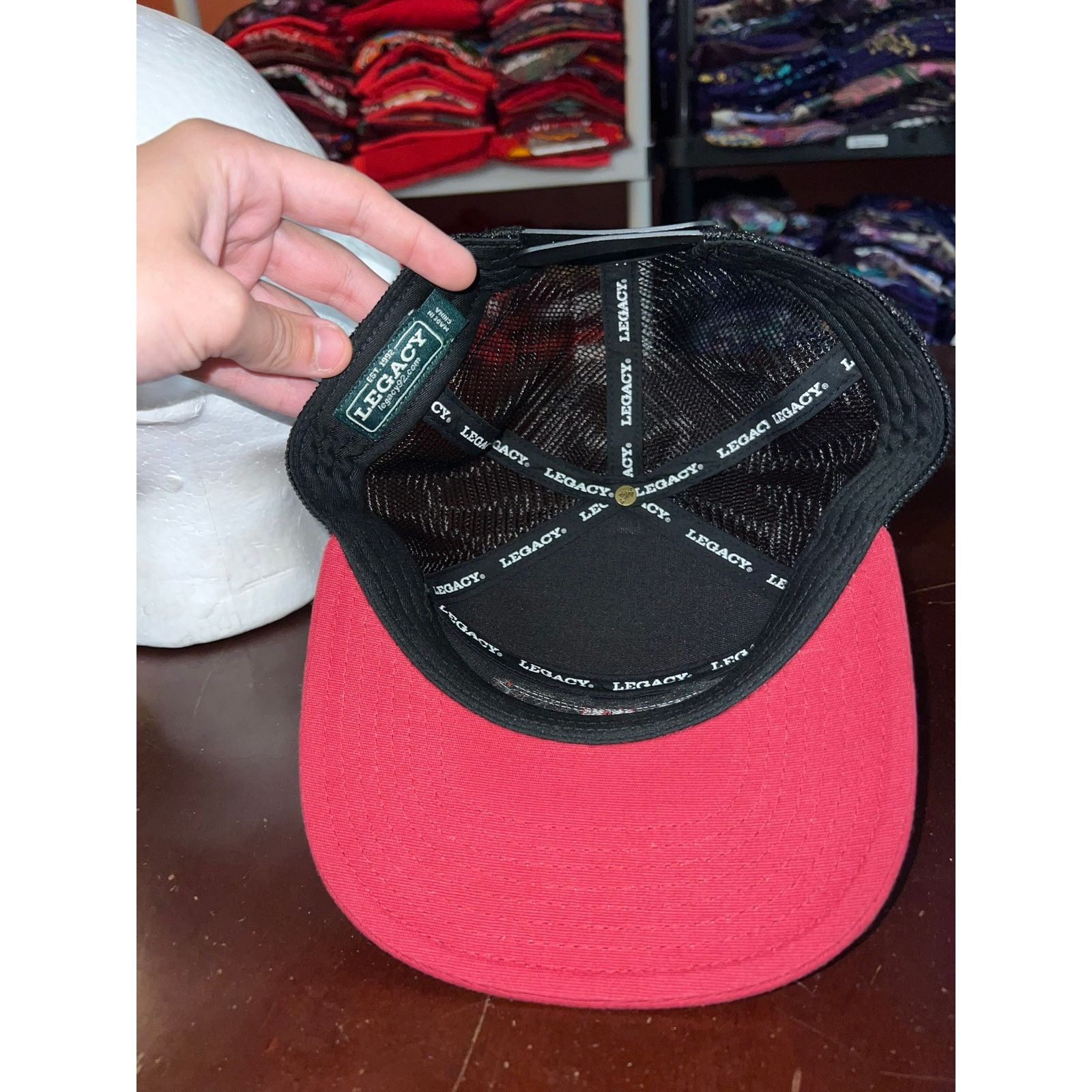 Our Legacy Royal Gorge Hat Staff USA Rafting Red Cap 7 Panel Flat Brim Size ONE SIZE - 6 Thumbnail