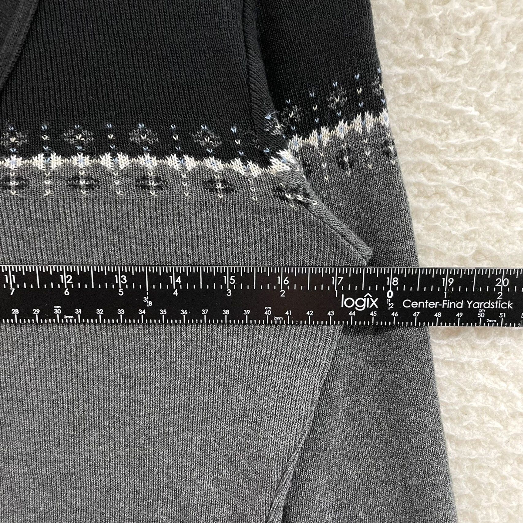 Vintage VINTAGE 90s Y2K Cardigan Sweater Top Small Black Grey Fair Isle Icelandic Nordic Arizona Jeans Women Small Cardigan Clothing Womens Size S / US 4 / IT 40 - 6 Thumbnail