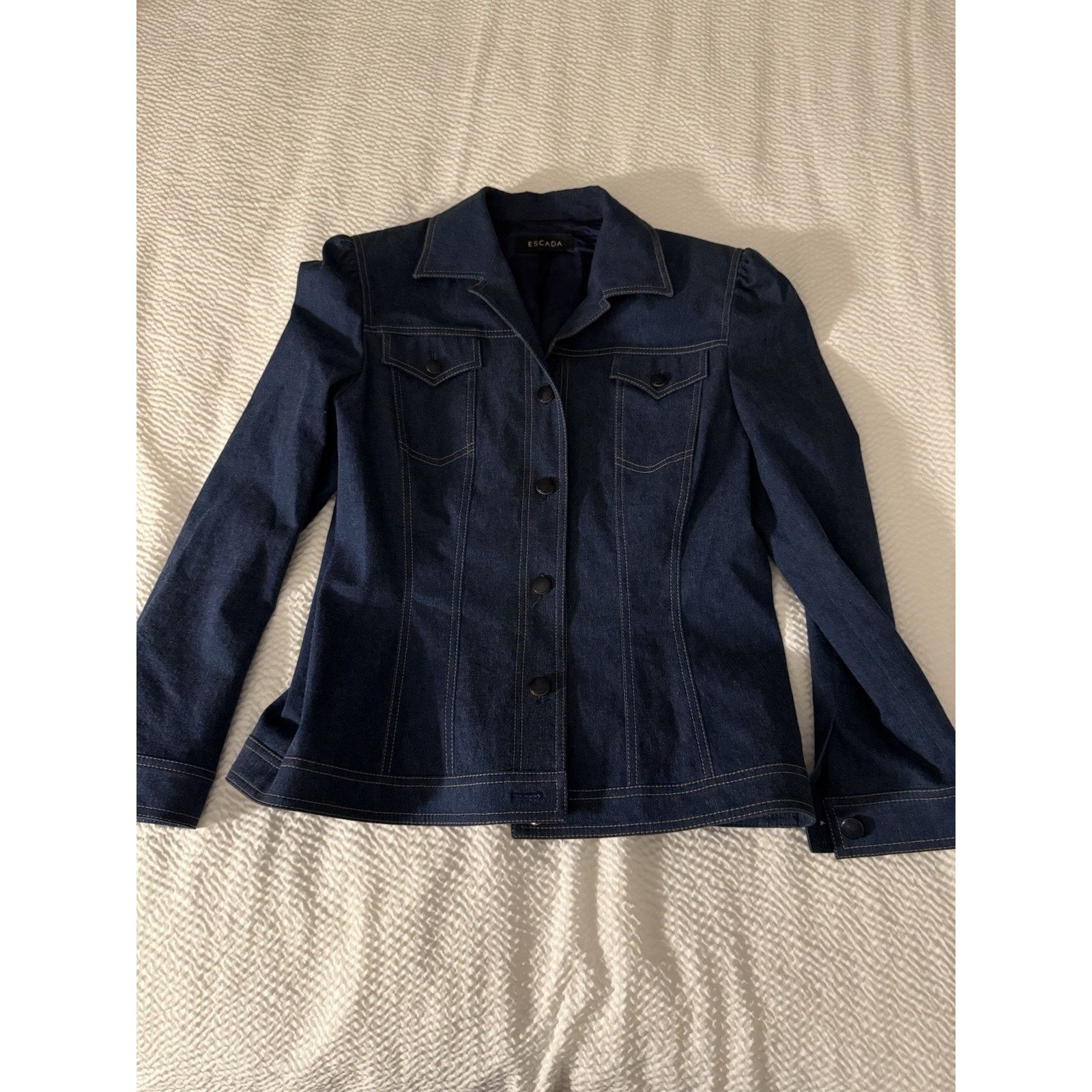 Escada Escada Denim Jacket Button Western Stitch Lined 44 US 14 Size XL / US 12-14 / IT 48-50 - 1 Thumbnail