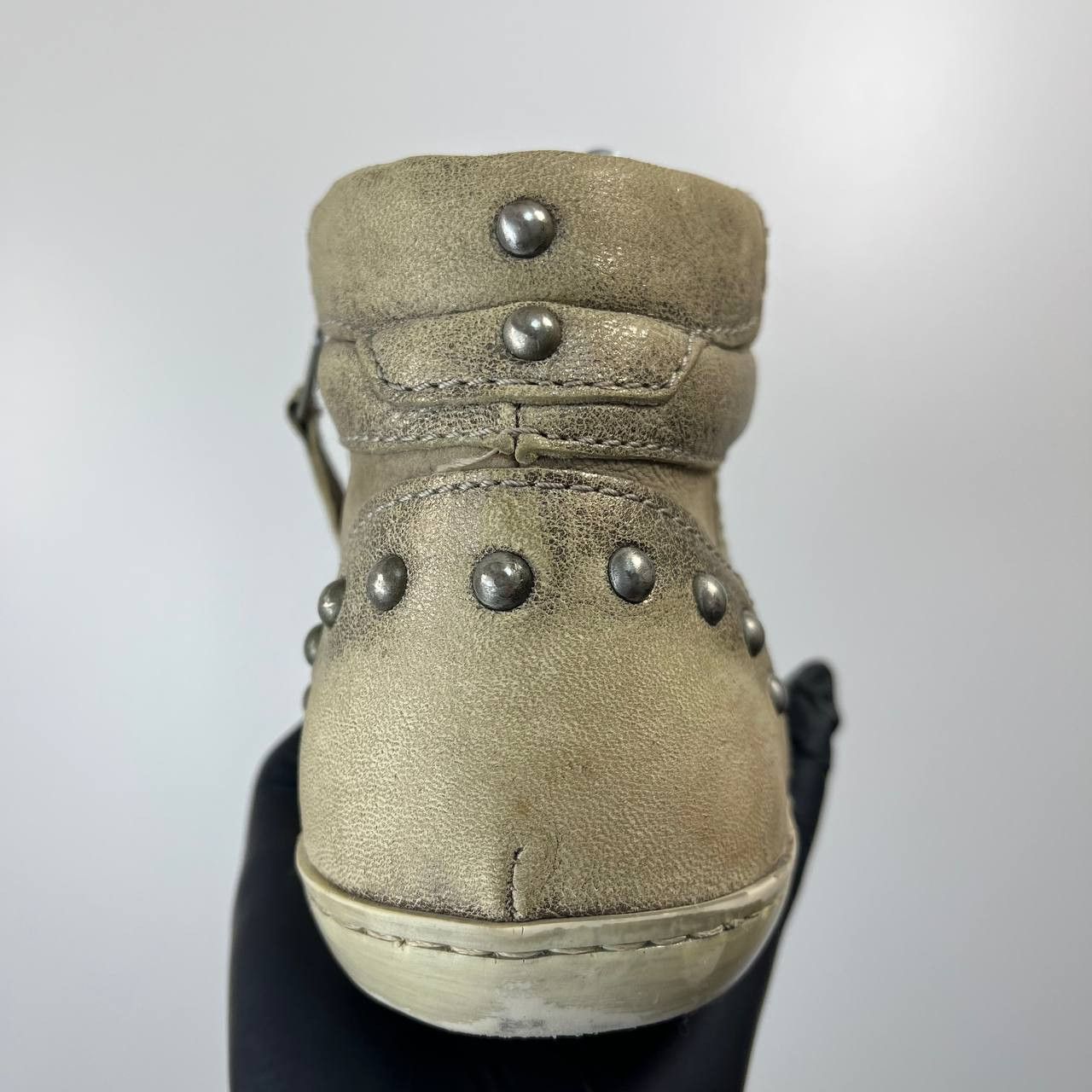 Other Roberto Santi Selection Gold Leather High Top Sneakers EU 40 Size US 8 / IT 38 - 8 Thumbnail