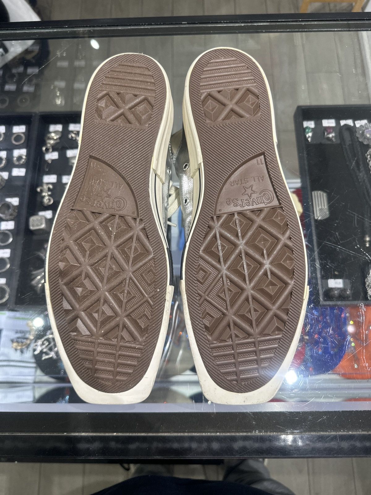Converse × Rick Owens Drkshdw Converse x Rick Owens DRKSHDW Sneaker Silver Size 11 Size US 11 / EU 44 - 8 Thumbnail