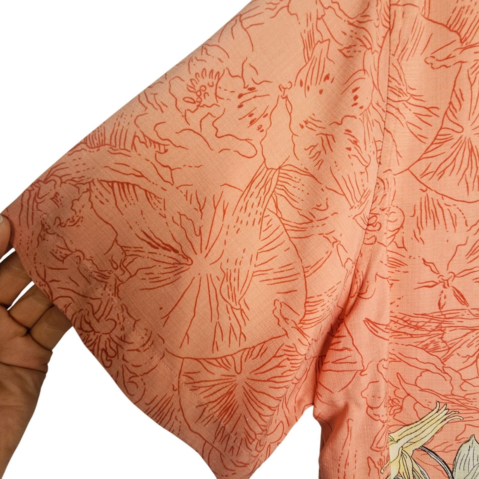 Tommy Bahama Tommy Bahama 100% Silk Hawaiian Shirt Sz L Tropical Beach Size L / US 10 / IT 46 - 4 Thumbnail