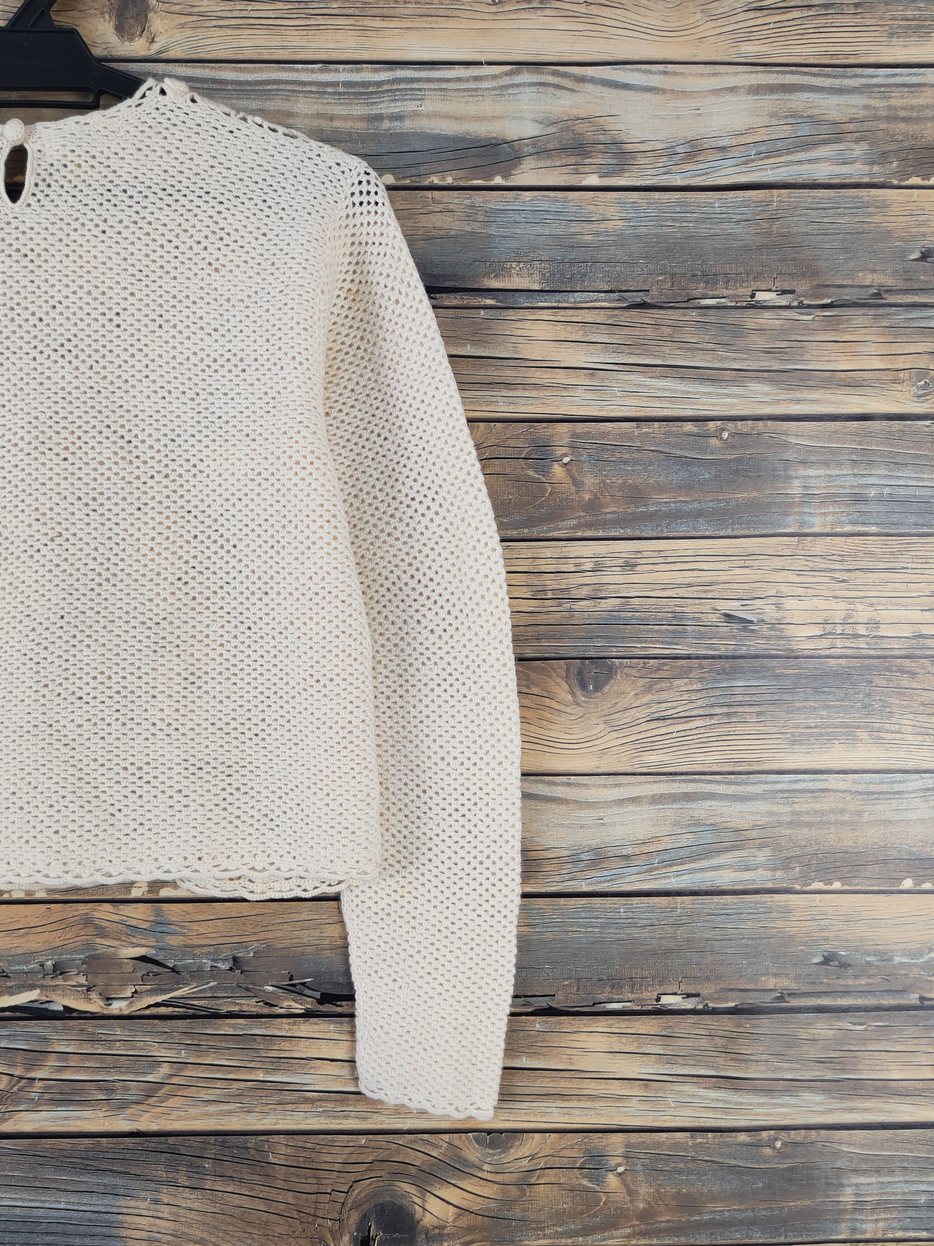 Japanese Brand × Vintage Sobakasu Mary Yellow Knitwear Crop Tops mesh net #W2123 Size S / US 4 / IT 40 - 9 Thumbnail