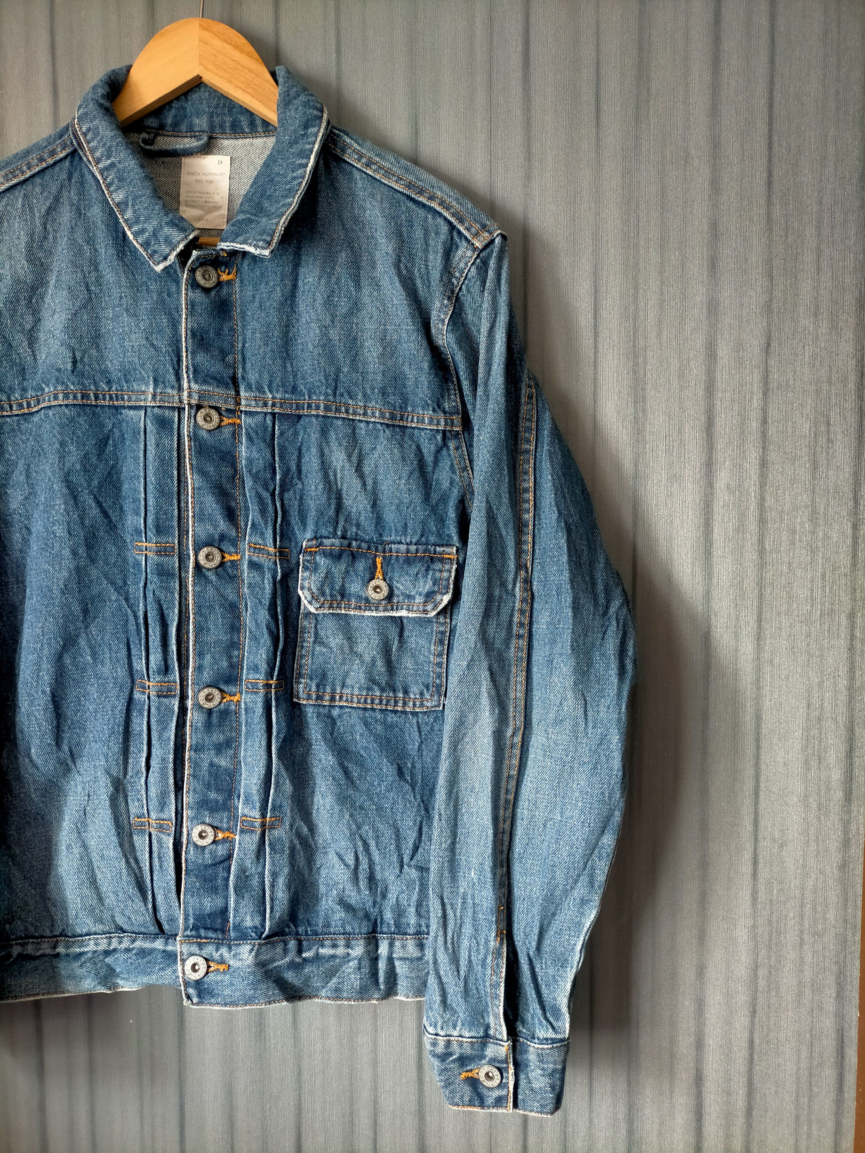 Japanese Brand Back Number Type 1 denim jacket Size US L / EU 52-54 / 3 - 6 Thumbnail