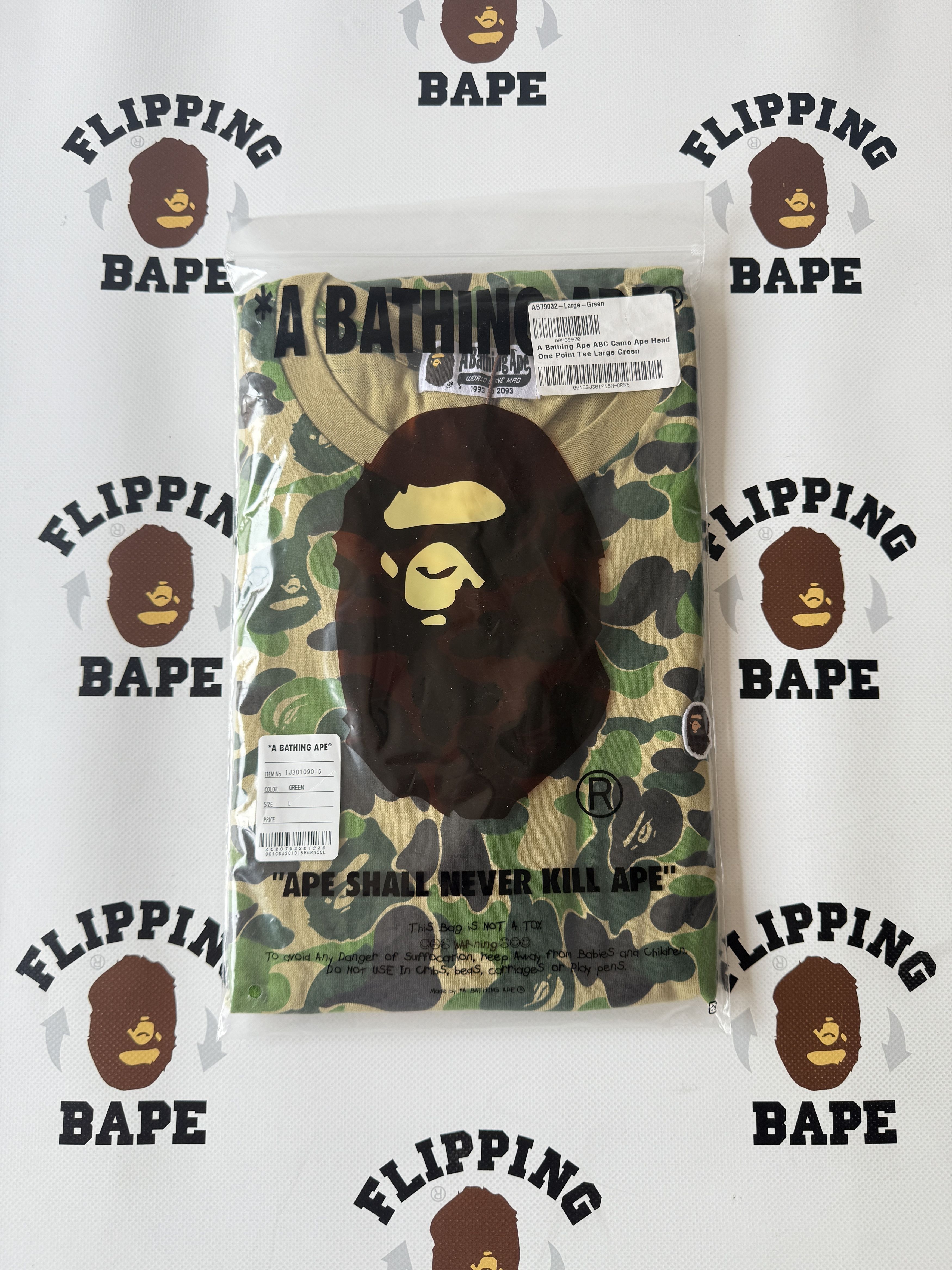 Bape BAPE ABC CAMO APE HEAD ONE POINT TEE Size US XL / EU 56 / 4 - 9 Thumbnail