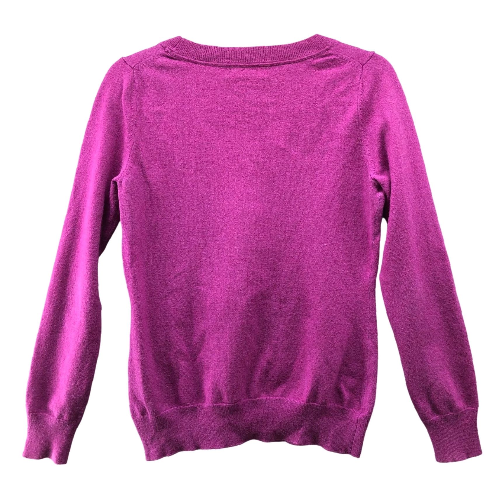 Banana Republic Banana Republic Sweater Womens S V-Neck Purple Extra Fine Merino Wool Blend Pullover Knit Winter Fall Classic Slim 8? Size S / US 4 / IT 40 - 2 Thumbnail
