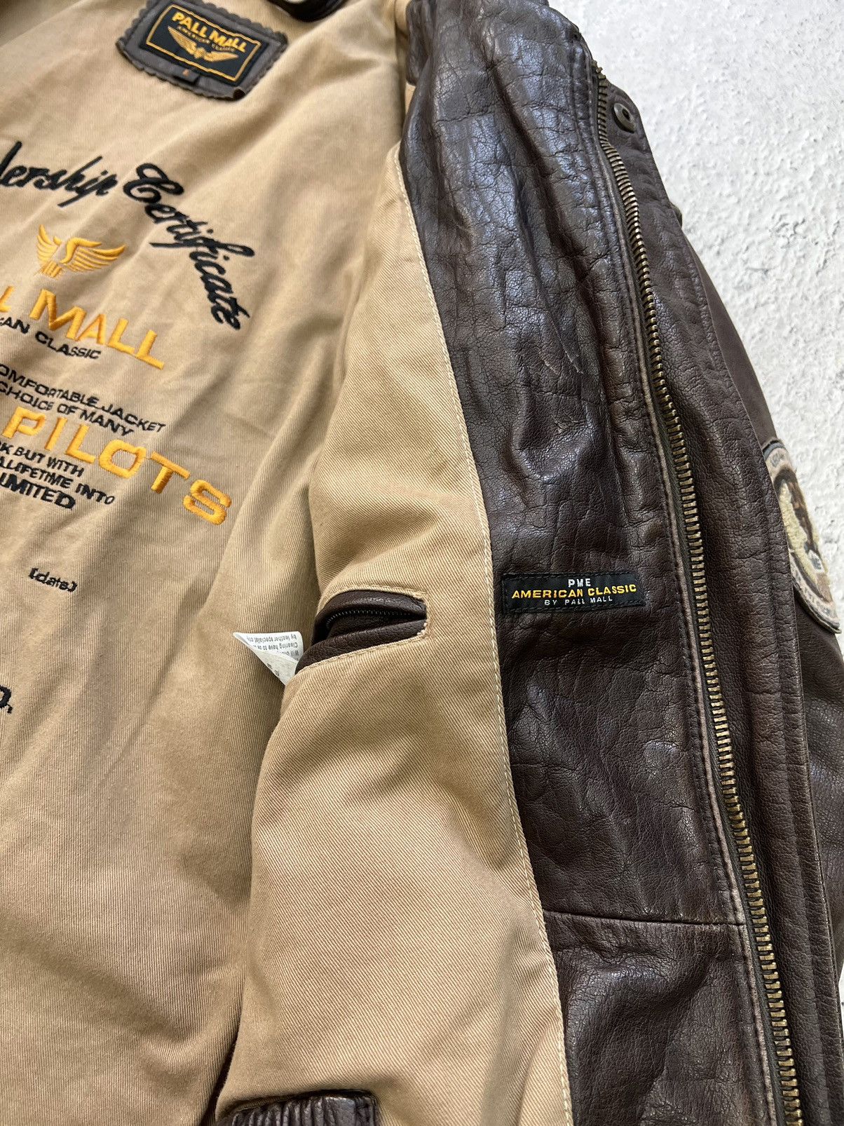 Vintage VINTAGE AVIATION LEATHER BOXY BROWN JACKET Size US L / EU 52-54 / 3 - 8 Thumbnail
