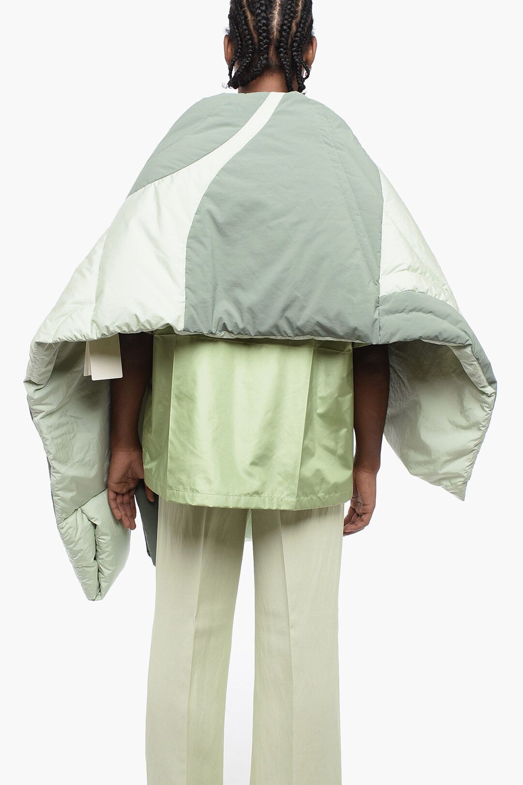 Jil Sander og1mm0625 Size: OS / Sage Quilted Stole in Green Size ONE SIZE - 2 Thumbnail