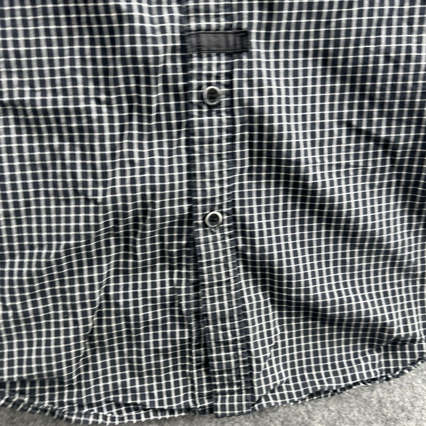 Nique 5cm Shirt Mens Medium Black White Plaid Check Button-Down Long Sleeve Slim Cotton Shirt Mens Regular Black White Plaid Check Modern Casual Business Size US M / EU 48-50 / 2 - 6 Thumbnail