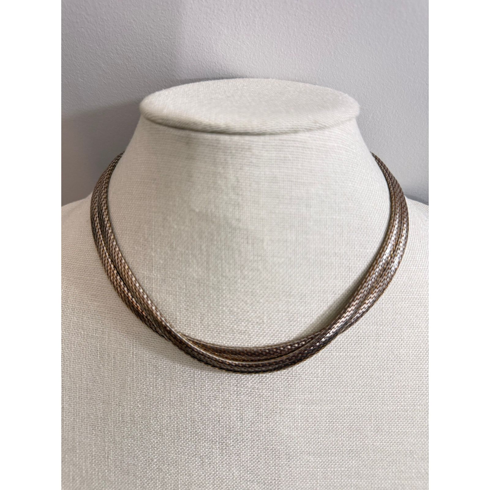 Other Vintage Gold and Silver Tone Multi Strand Mesh Necklace Size ONE SIZE - 1 Thumbnail