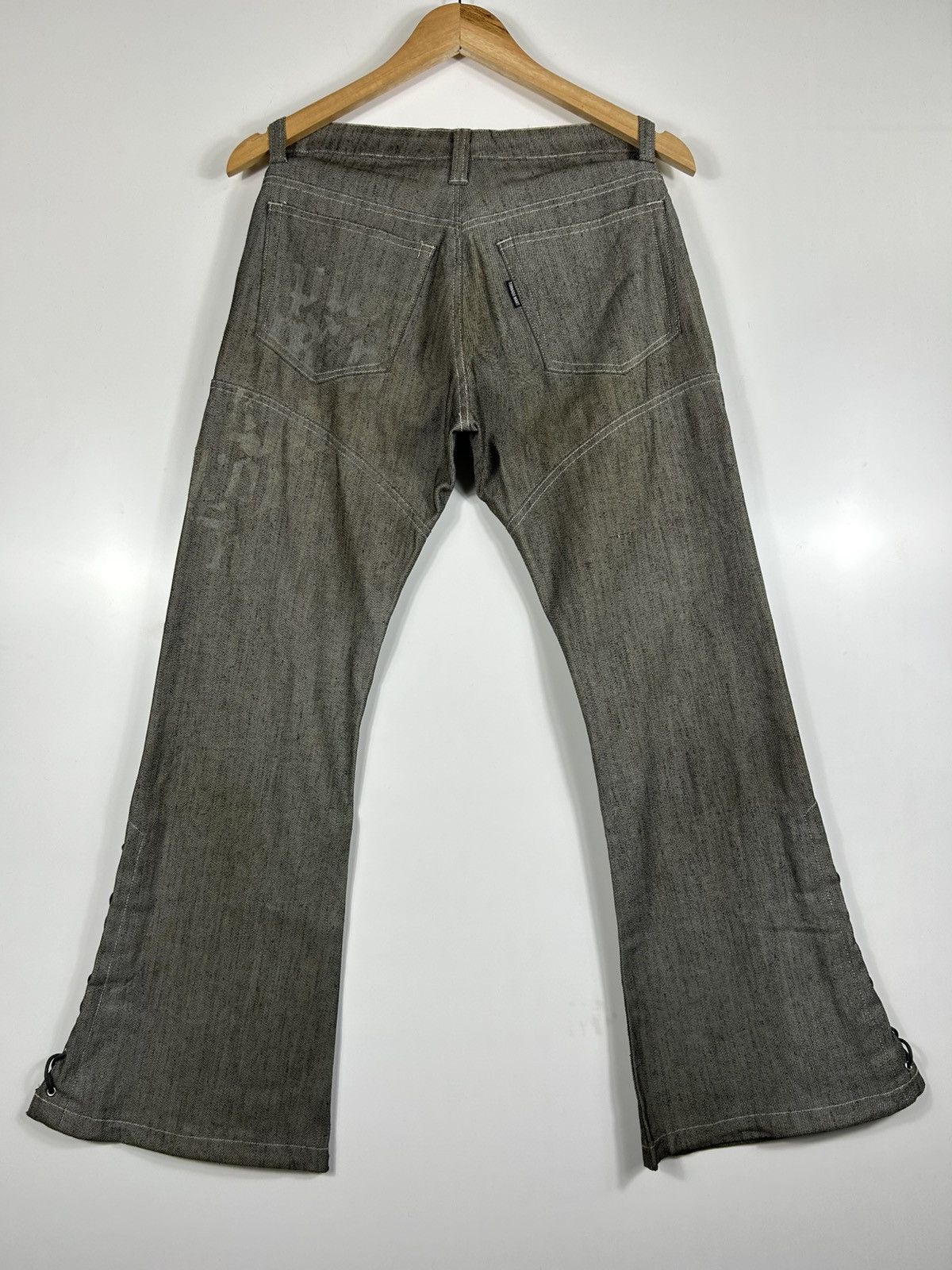 Tornado Mart 🔥Tornado Mart Silver Strapped Flared Denim Size 30" / US 8 / IT 44 - 10 Thumbnail