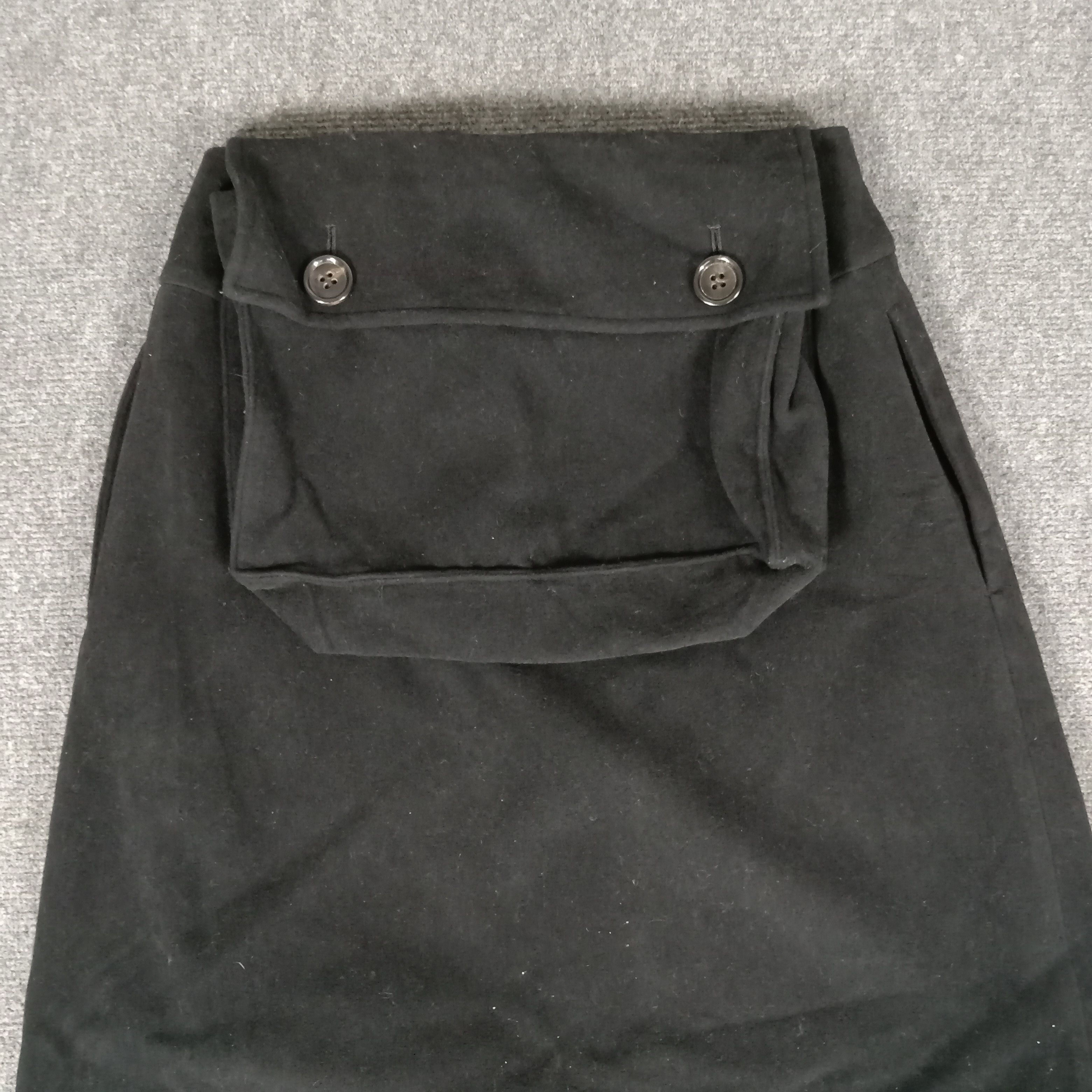 Japanese Brand Y's by Yohji Yamamoto Japanese Designer Wool Skirts Size 26" / US 2 / IT 38 - 2 Thumbnail