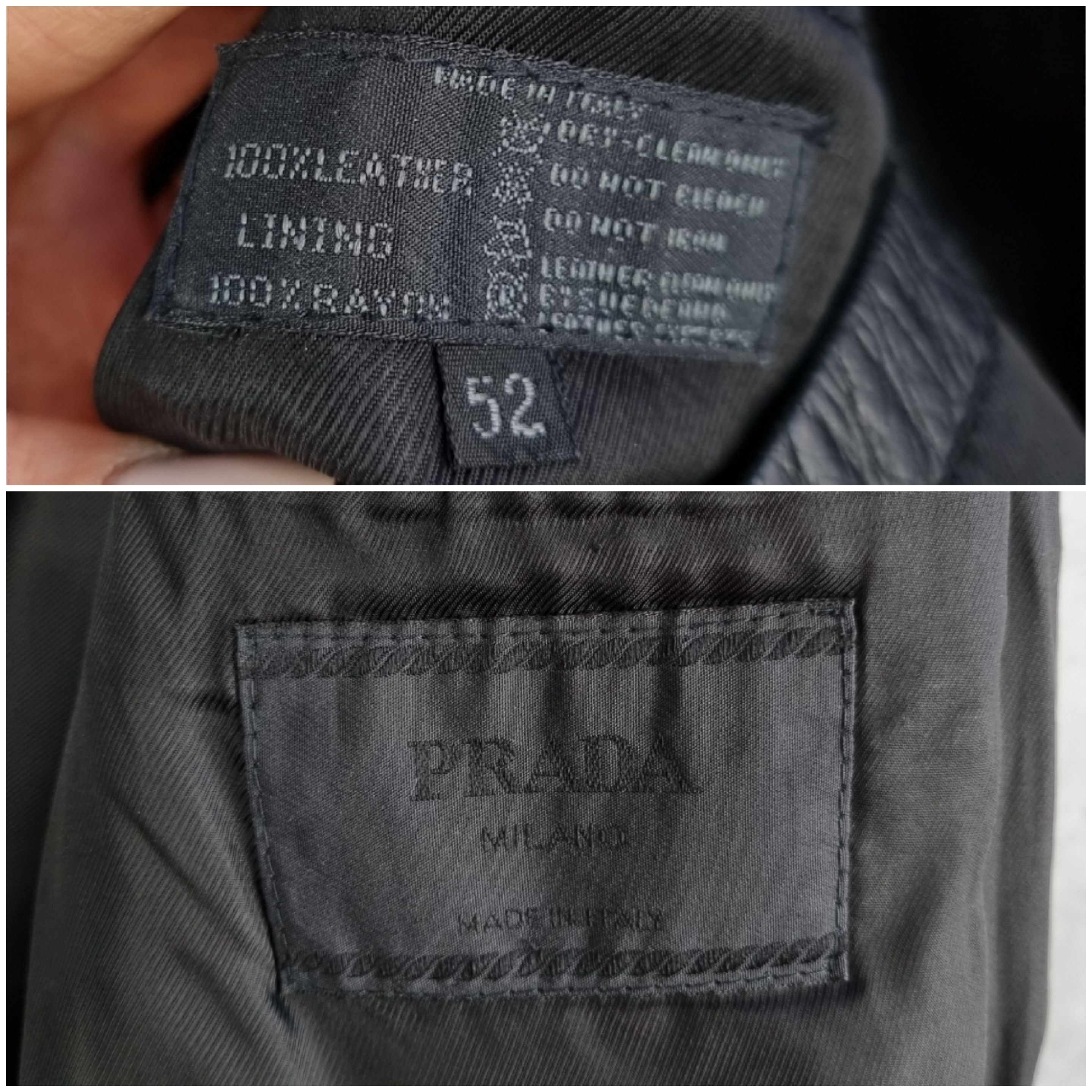 Prada × Vintage Prada Milano Leather Jacket made in Italy Size US L / EU 52-54 / 3 - 5 Thumbnail