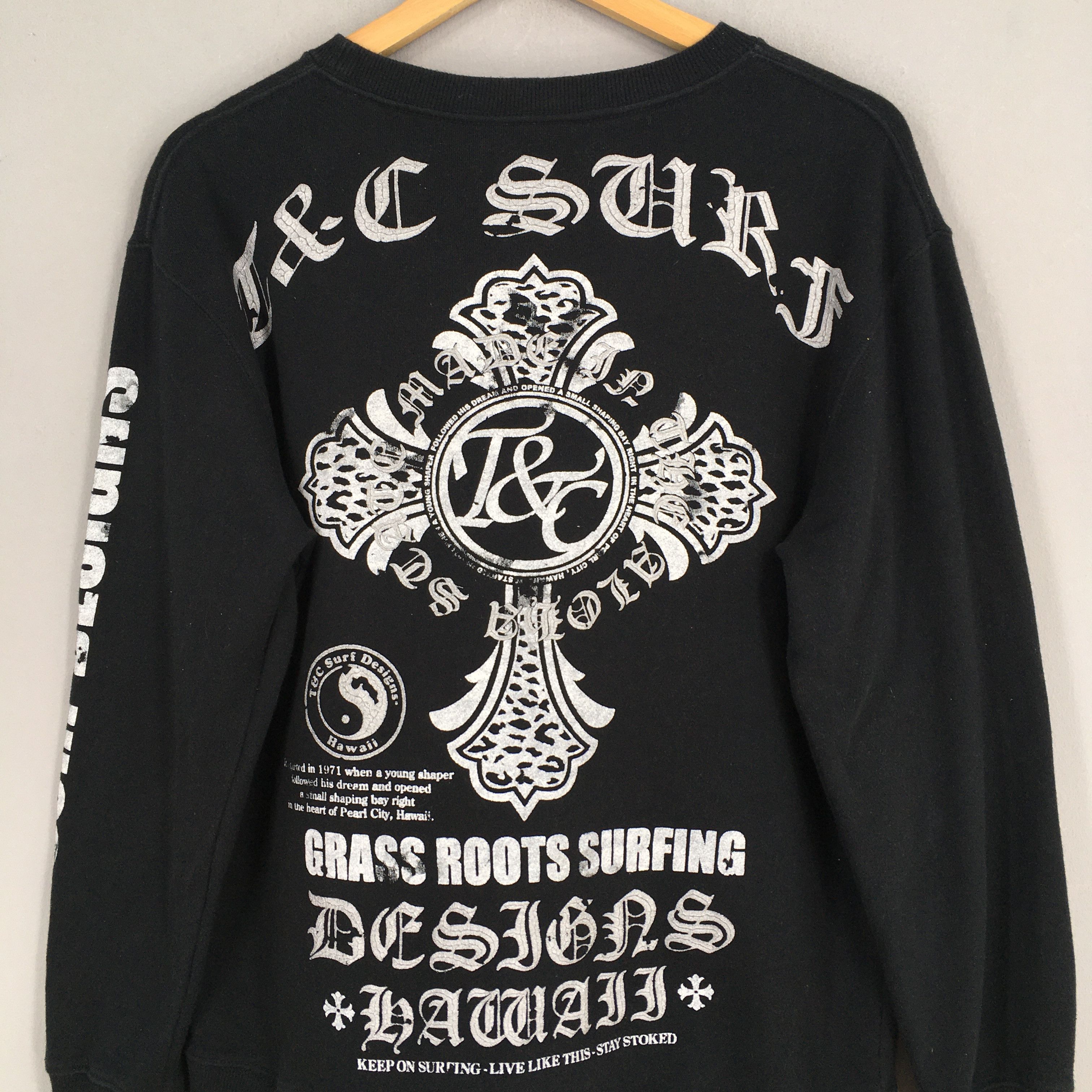 Vintage Vintage 90s T&C Surf Designs Hawaii Sweatshirt Medium Size US M / EU 48-50 / 2 - 8 Thumbnail