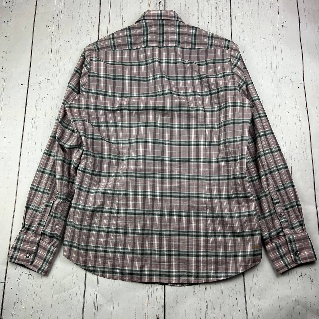 Hugo Boss BOSS Hugo Boss Medium Regular Fit Plaid Shirt Men Size US M / EU 48-50 / 2 - 2 Thumbnail