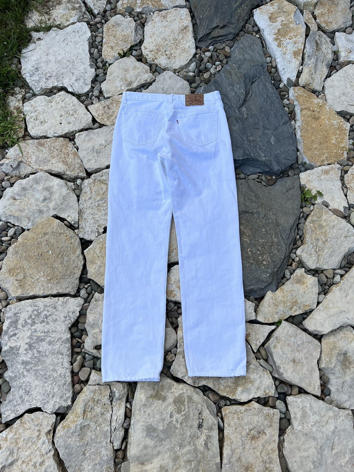 Levi's × Levi's Vintage Clothing × Vintage Vintage 90s Levi’s 501 white 34x32 denim jeans made in USA Size US 34 / EU 50 - 1 Thumbnail
