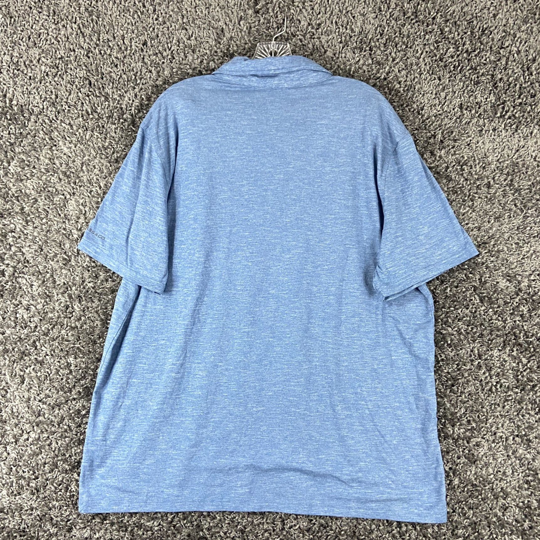 Vintage VINTAGE G.H. BASS & CO Polo Shirt Men L Short Sleeve Heathered Blue Size L Mens Ideal For Everyday Wear Size US L / EU 52-54 / 3 - 8 Thumbnail
