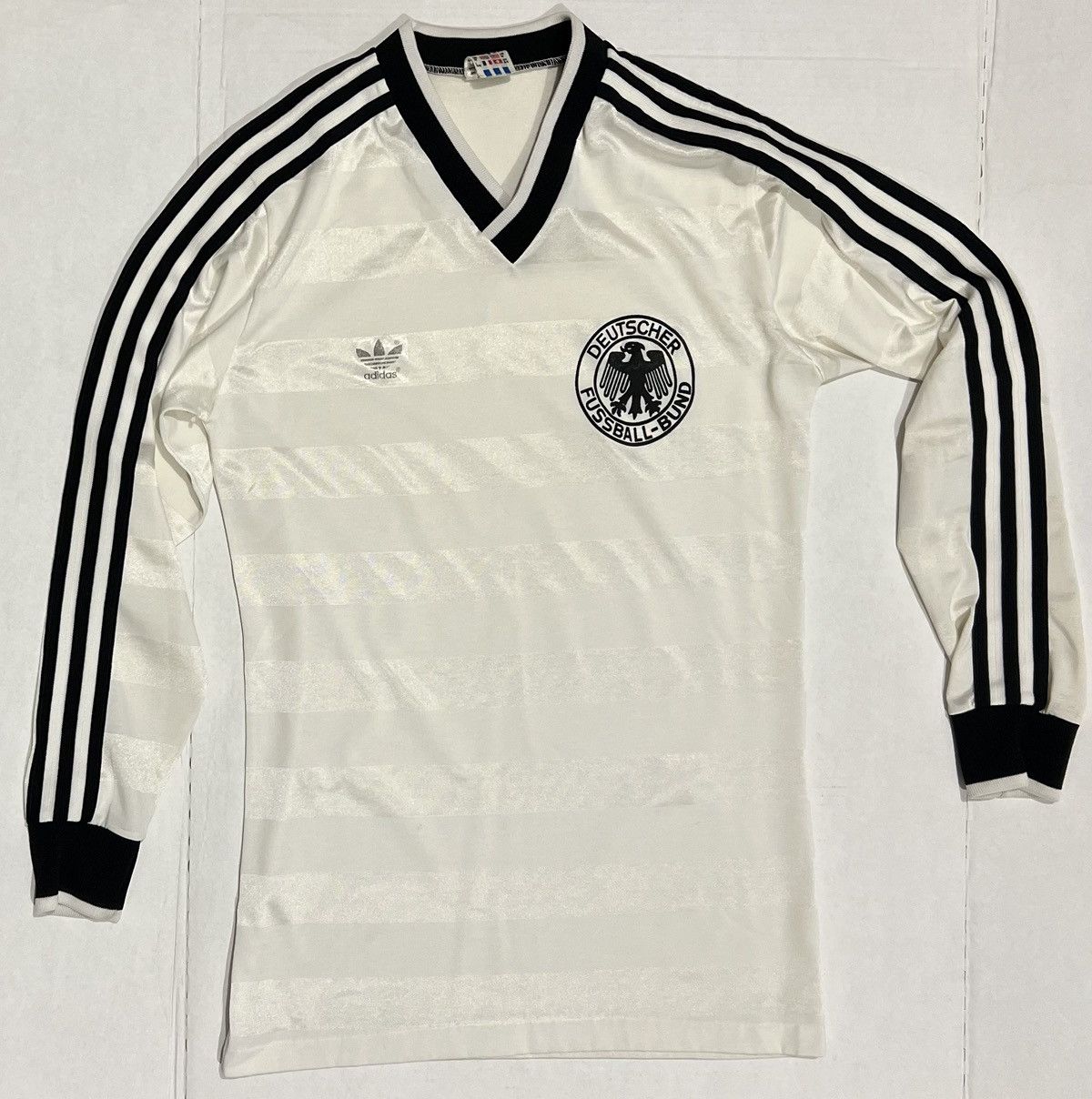 Adidas × Vintage Vintage Adidas West Germany Stripes Jersey Mens M 1984 1986 Size US M / EU 48-50 / 2 - 1 Thumbnail