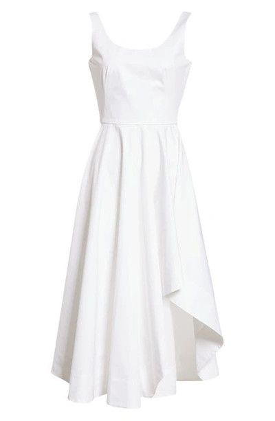 o1y0225 Elegant Midi Dress in White