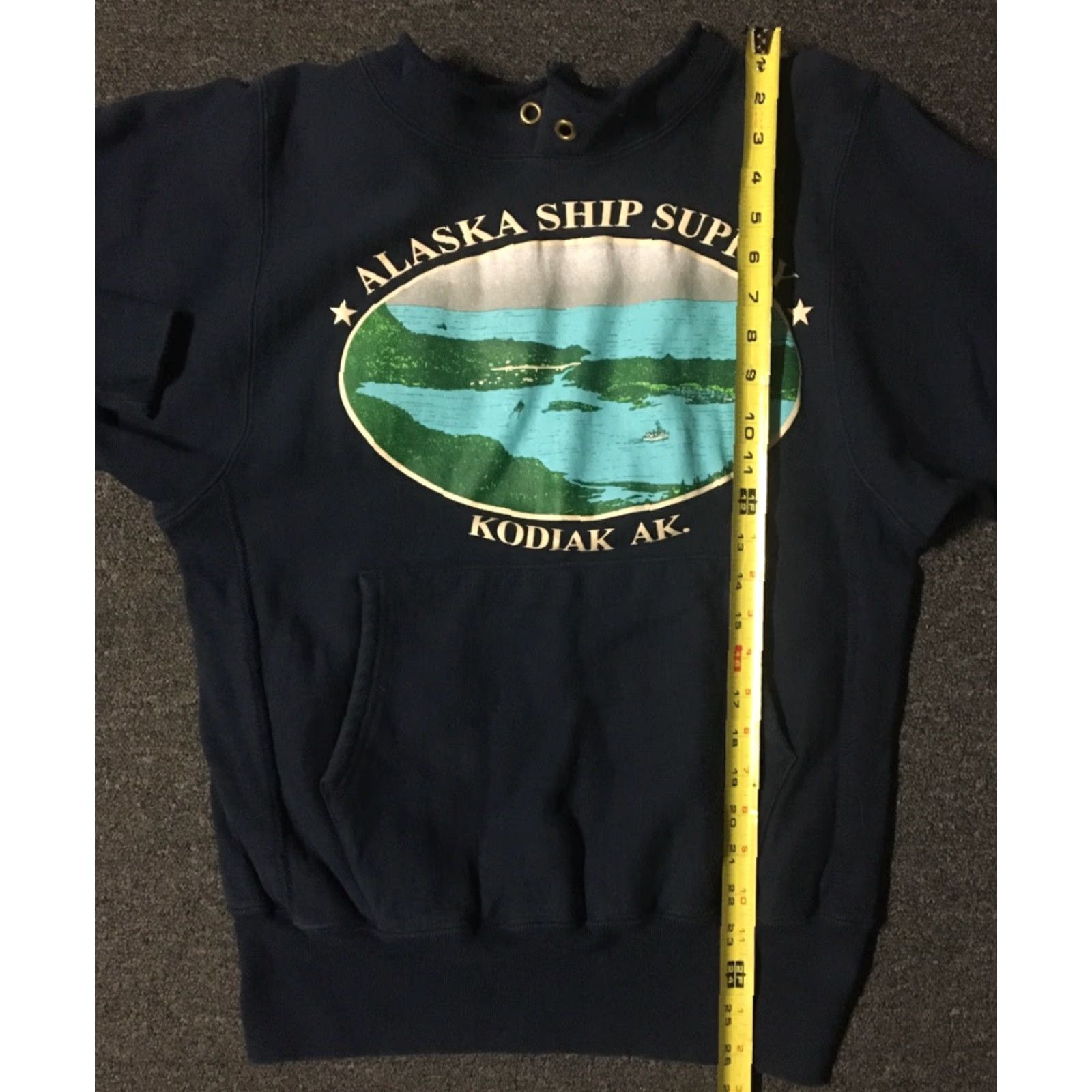 Champion VINTAGE Champion Alaska Ship Supply Reverse Weave Sweatshirt Hoodie S Blue Reversible Maritime 90s Mens Size US S / EU 44-46 / 1 - 7 Thumbnail