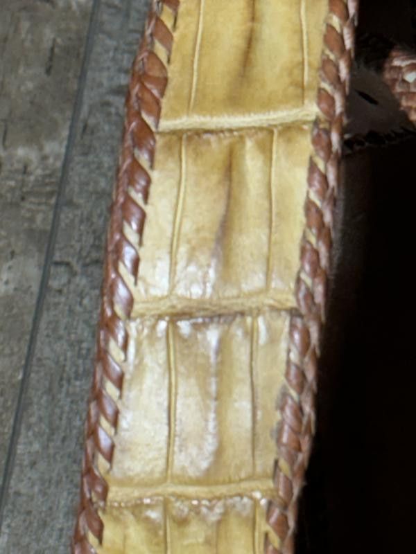 Handmade × Vintage Liquid vintage crocodile leather belt with crocodile head Size ONE SIZE - 3 Thumbnail