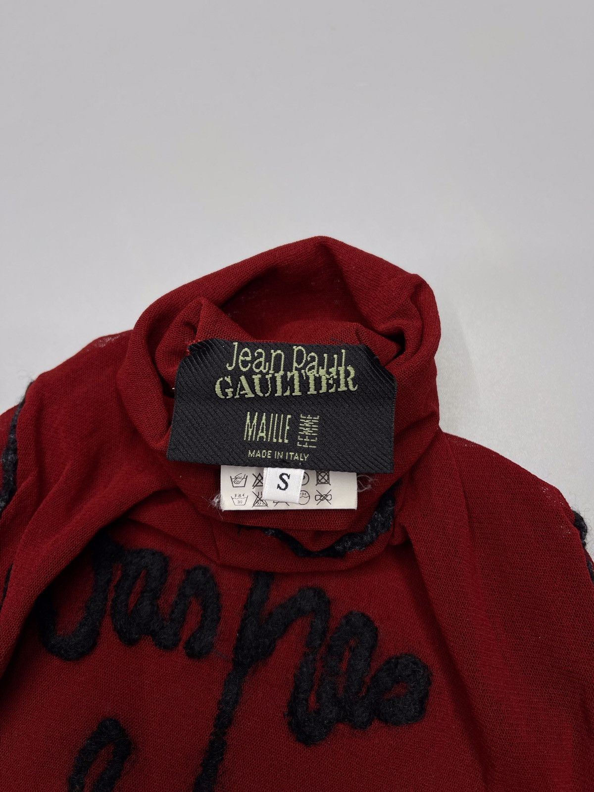 Jean Paul Gaultier RARE GRAIL Jean Paul Gaultier Script Mesh Thank Top FW01 Size S / US 4 / IT 40 - 5 Thumbnail
