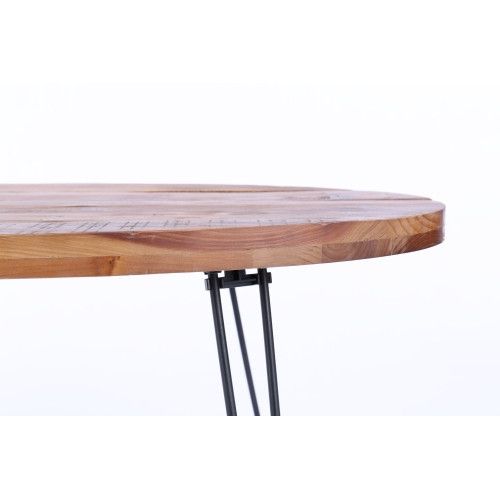 Designer × Homemade Oval Natural Reclaimed Wood Foldable Cocktail Table for Your Size US L / EU 52-54 / 3 - 5 Thumbnail