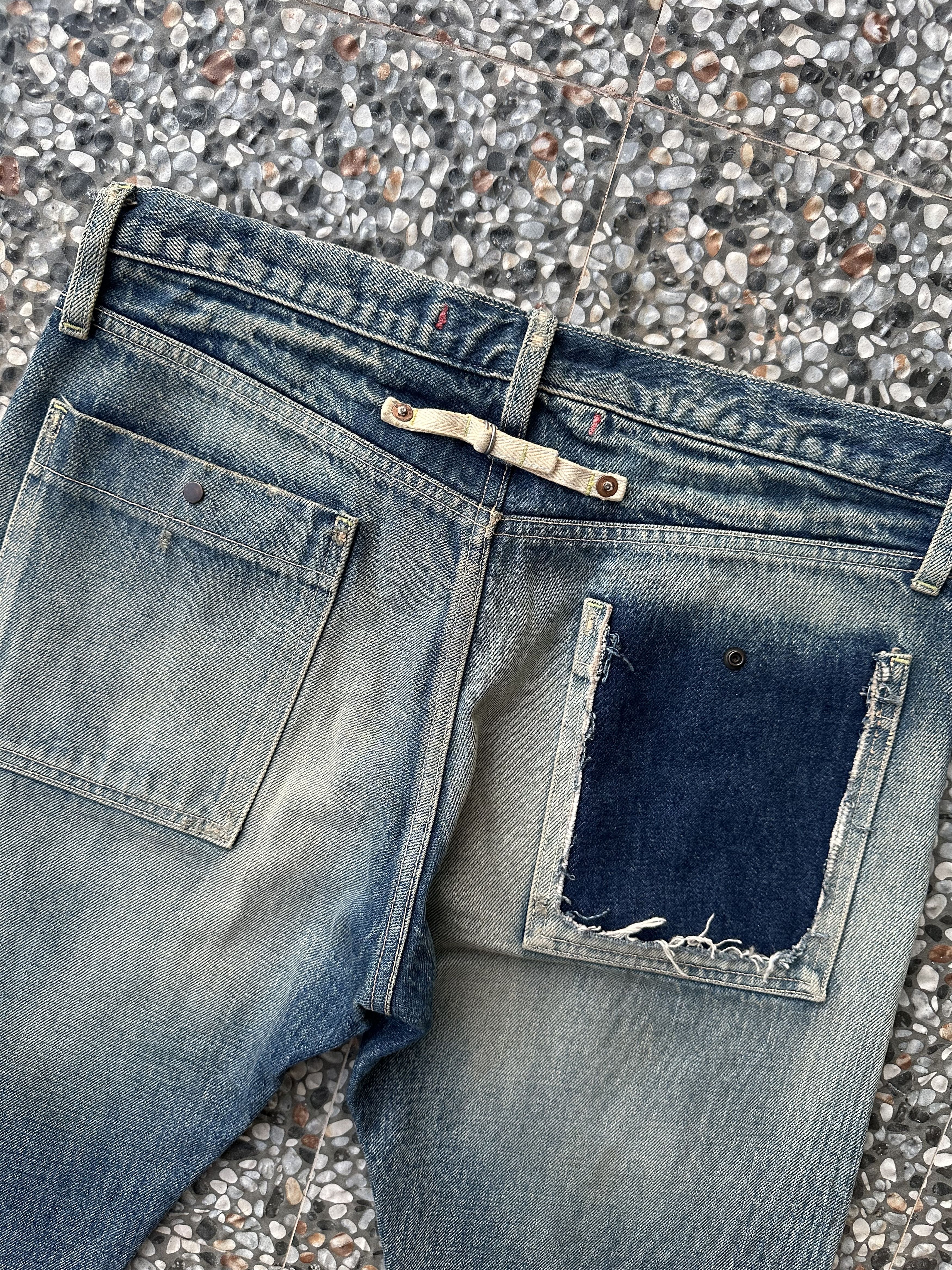 Exodus Vintage Japanese Brand Exodus Distressed Selvedge Denim Jean Size US 32 / EU 48 - 15 Thumbnail