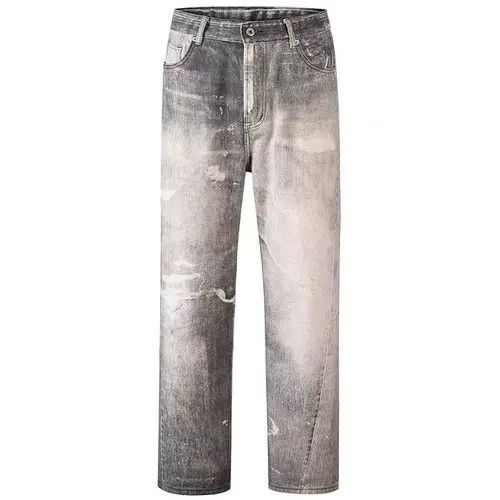 VIBE High street all-over destroyed print retro straight jeans Size US 32 / EU 48 - 5 Thumbnail
