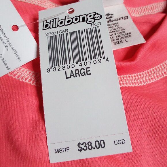 Billabong NWT Dri-Fit Billabong Spell Out T-Shirt Neon Pink Size L / US 10 / IT 46 - 6 Thumbnail