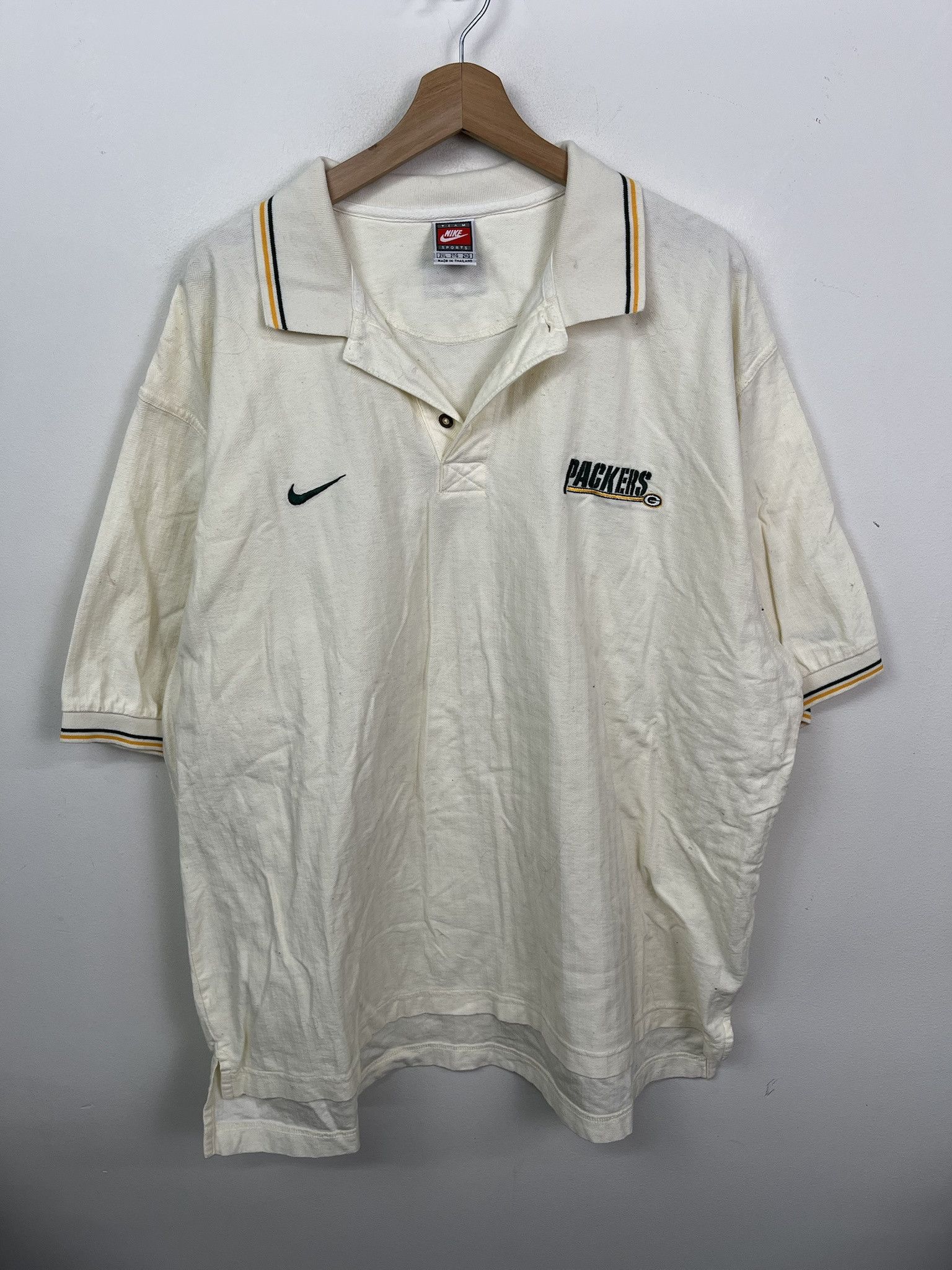 NFL Vintage Nike Green bay packers Herringbone Polo Shirt Size XXL Size US XXL / EU 58 / 5 - 1 Thumbnail