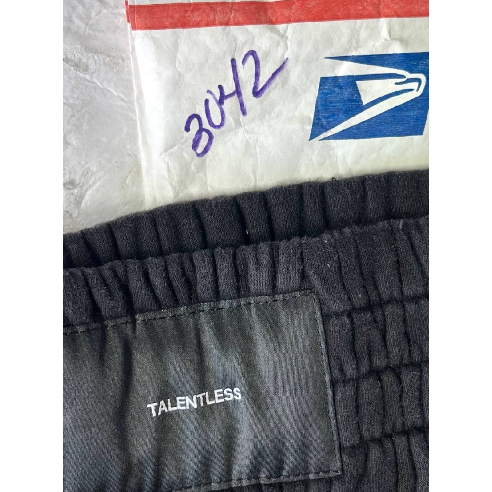 Talentless Talentless Pants Black XS Cotton Elastic Waist Wide Leg Flared Sweatpants Women XS Size 26" / US 2 / IT 38 - 6 Thumbnail