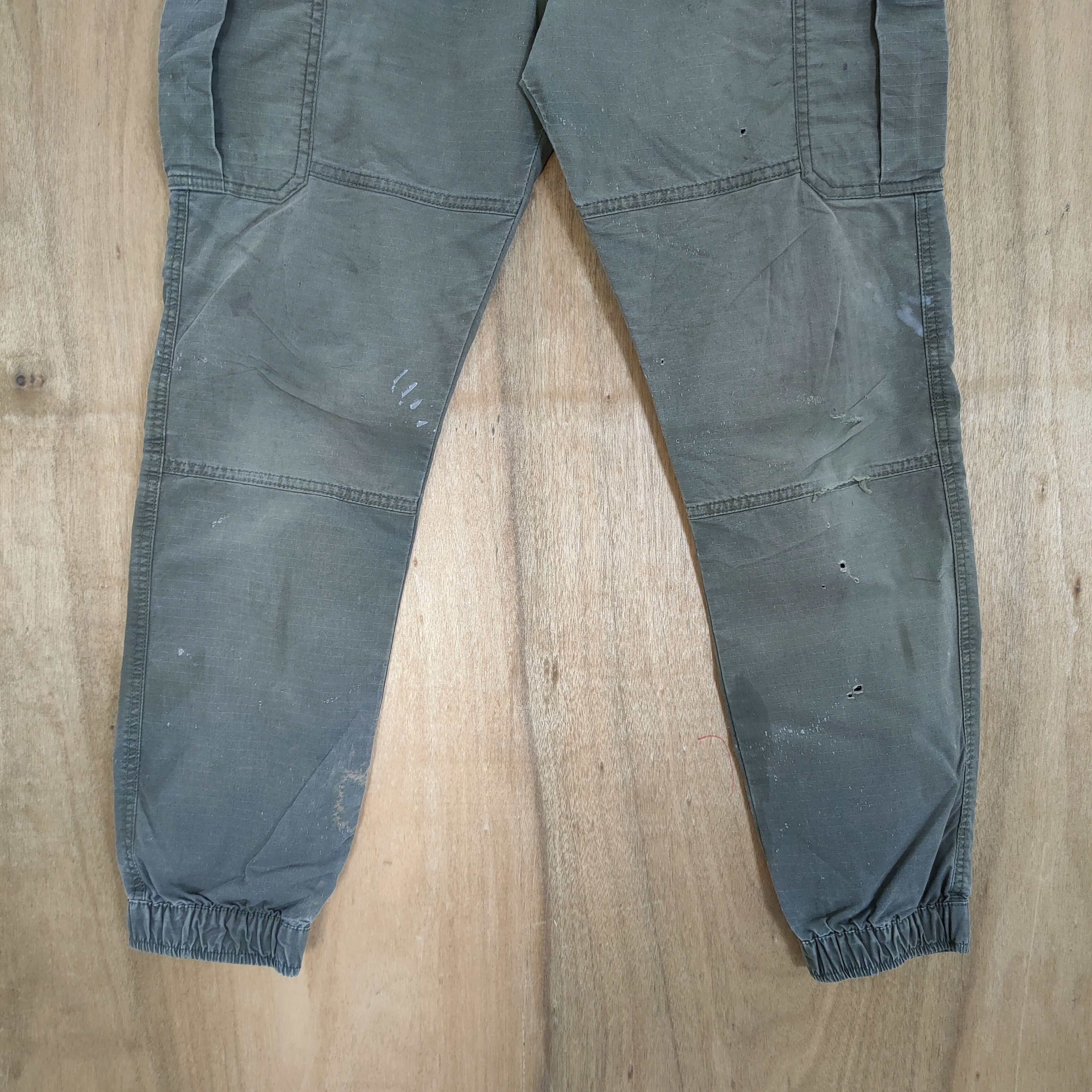 Japanese Brand VINTAGE RIPSTOP GREEN CARGO PANTS Size US 29 - 3 Thumbnail
