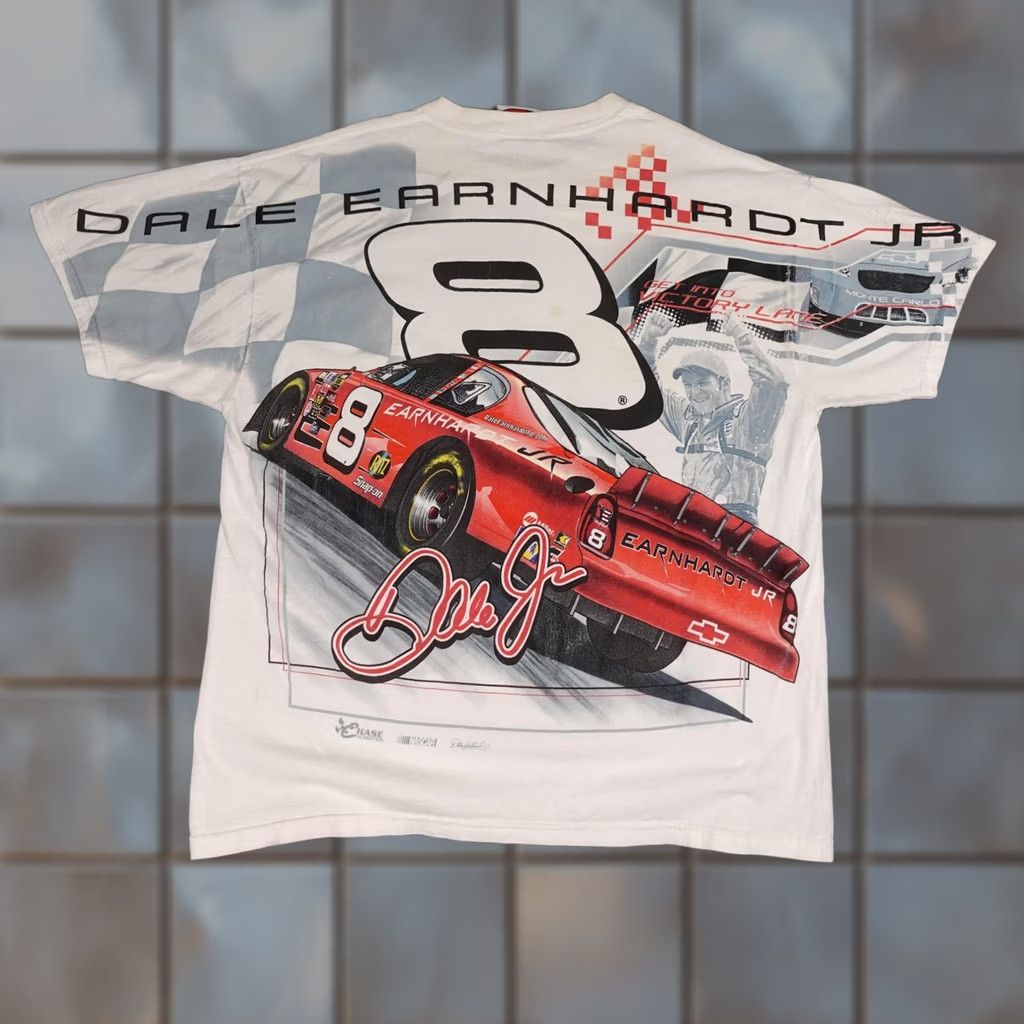 Chase Authentics VINTAGE Dale Earnhardt Jr Shirt Mens M White Chase Authentics NASCAR AOP Shirt Size US M / EU 48-50 / 2 - 1 Thumbnail