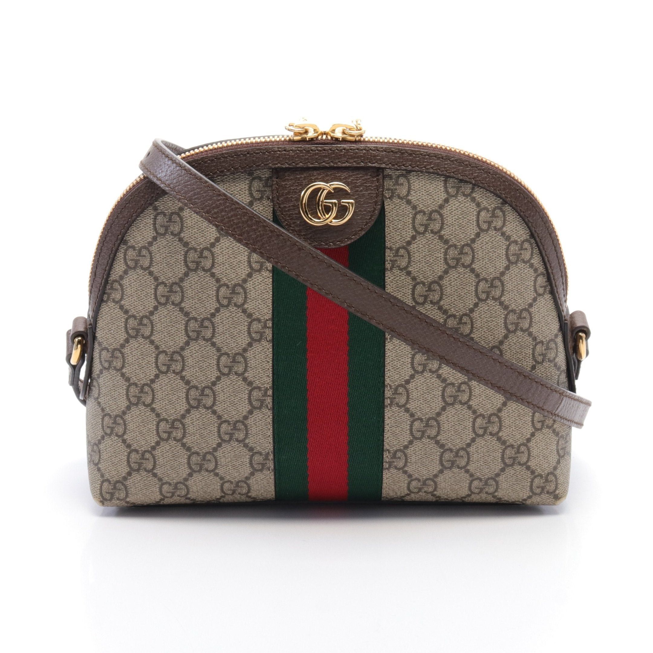 Gucci Gucci Ophidia Gg Supreme Shoulder Bag Leather Beige Dark Brown Multicolor Size ONE SIZE - 1 Thumbnail
