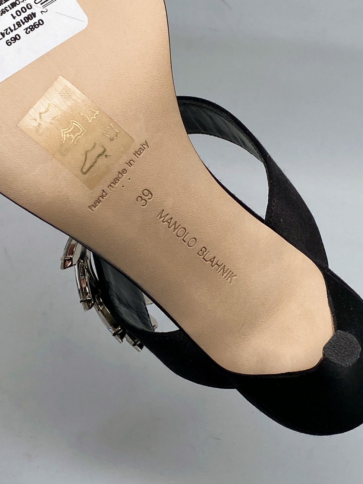 Manolo Blahnik Manolo Blahnik Crystal-Embellished Satin Sandals size 39 Size US 9 / IT 39 - 14 Thumbnail