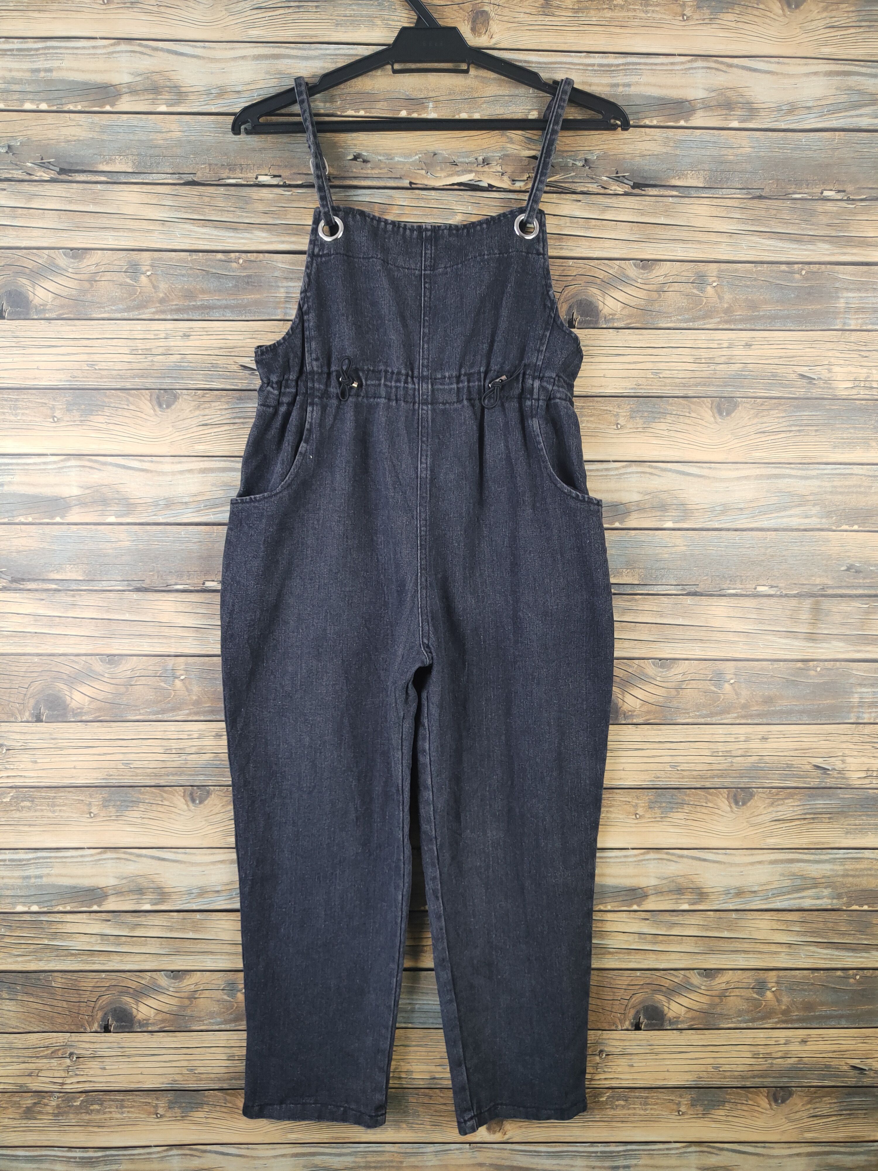 Vintage Streetwear by Japanese Brand Black Denim Jumpsuits