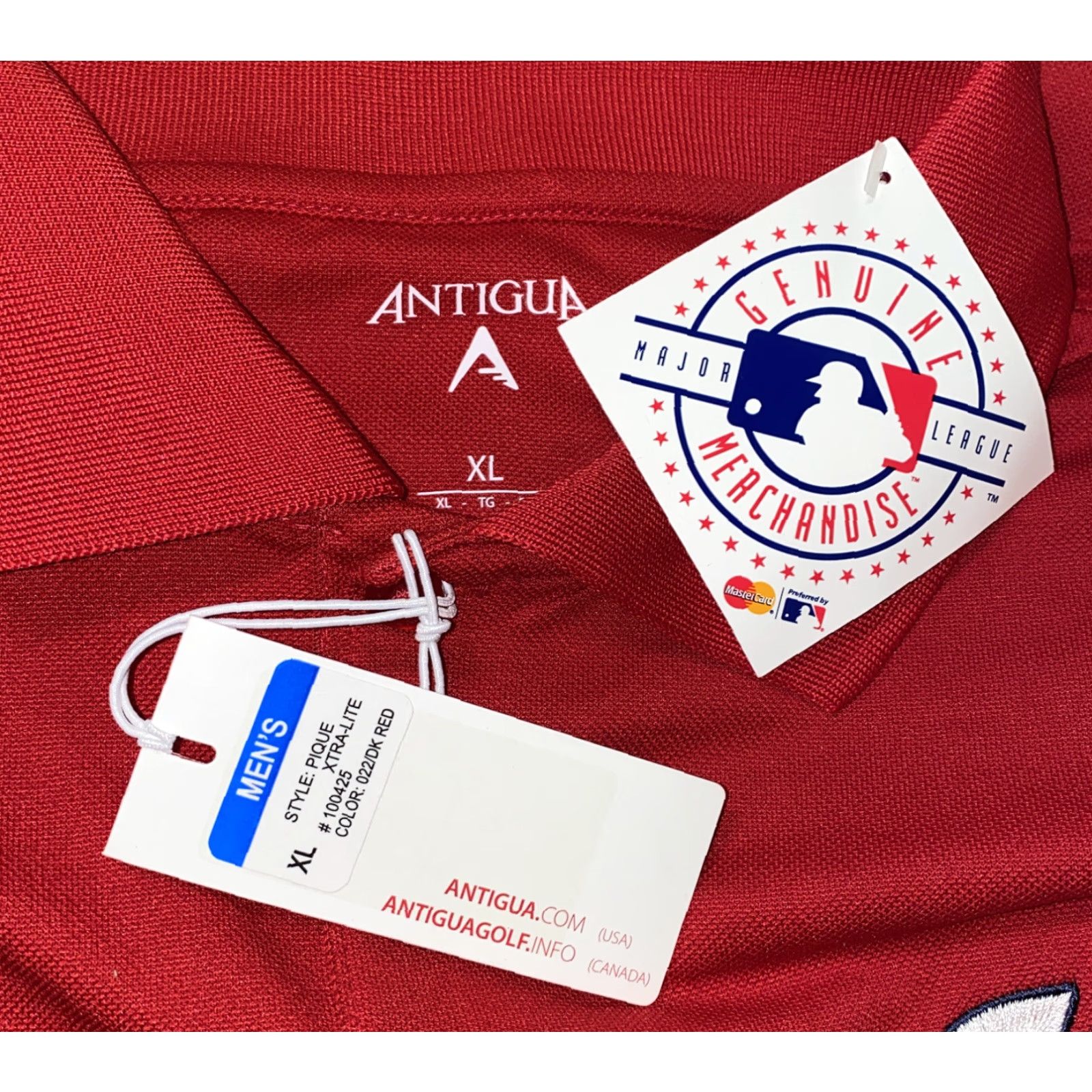 Vintage Antigua Polo Shirt Men's Red XL NWT Short Sleeve Golf Pique Xtra-Lite Polo Shirt Size US XL / EU 56 / 4 - 7 Thumbnail