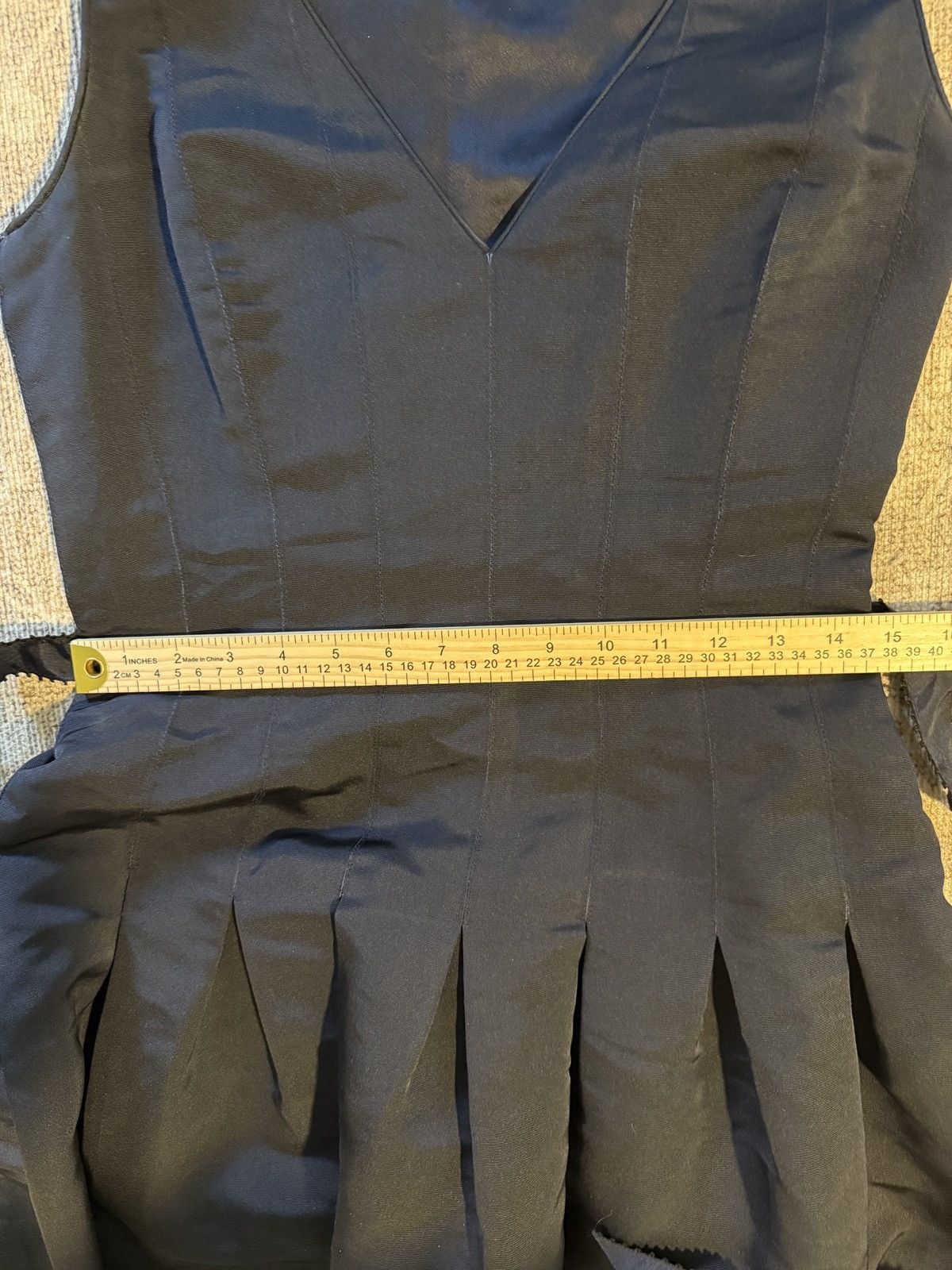 Vintage Vintage Navy Silk Taffeta Party Dress Size 8 Size M / US 6-8 / IT 42-44 - 7 Thumbnail