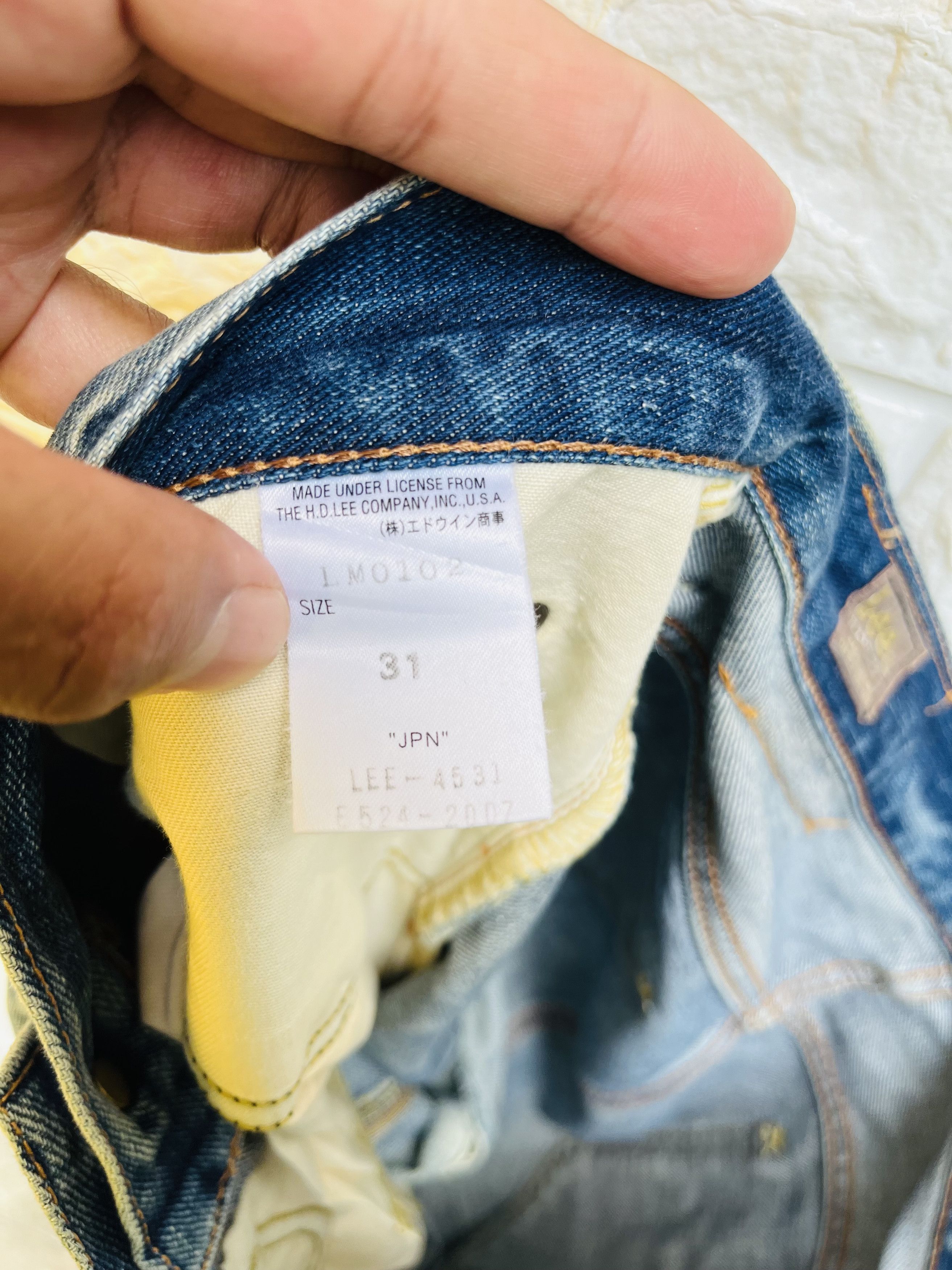 Japanese Brand × Lee × Vintage Vintage LEE 80s Distressed Japan Reproduction Fashion Style Size US 33 - 14 Thumbnail