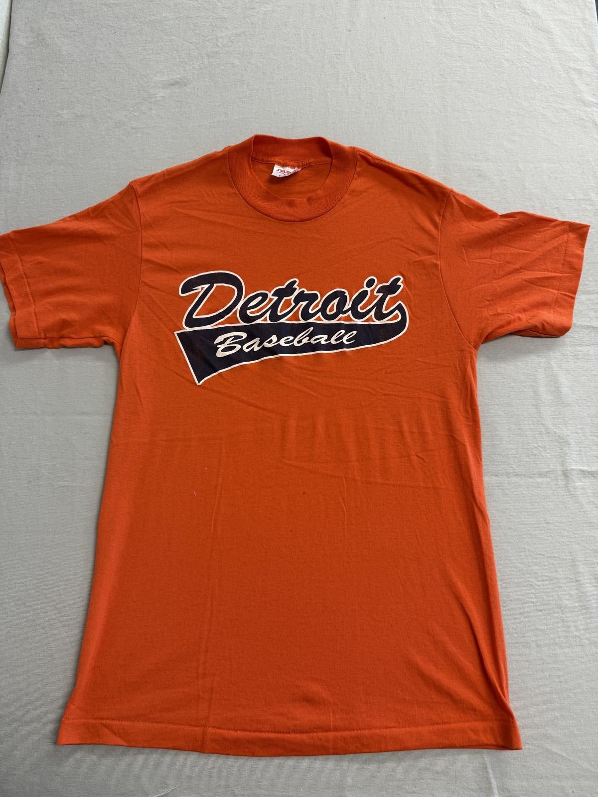 Selected Homme Vintage 80s Detroit Baseball T-shirt Made in USA - L Size US L / EU 52-54 / 3 - 1 Thumbnail