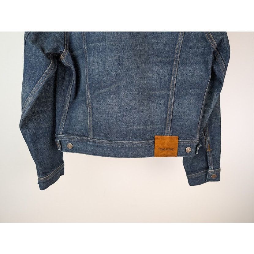 Tom Ford o1rshd1 Iconic Denim Jacket in Strong High / Low Blue Size US M / EU 48-50 / 2 - 12 Thumbnail